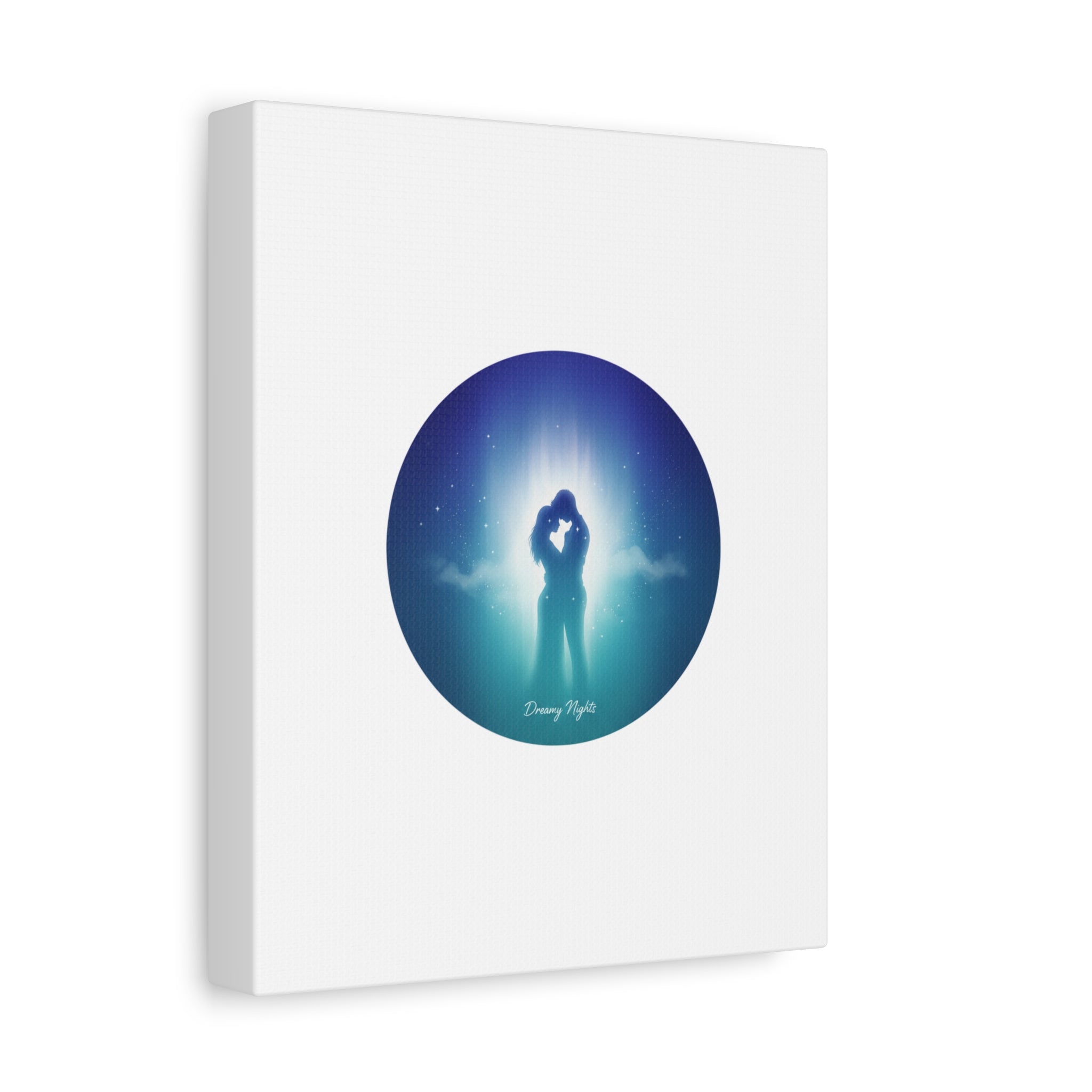 Dreamy Nightscape Canvas | Afterlight Atmospheric Print, Luminous Night Bloom