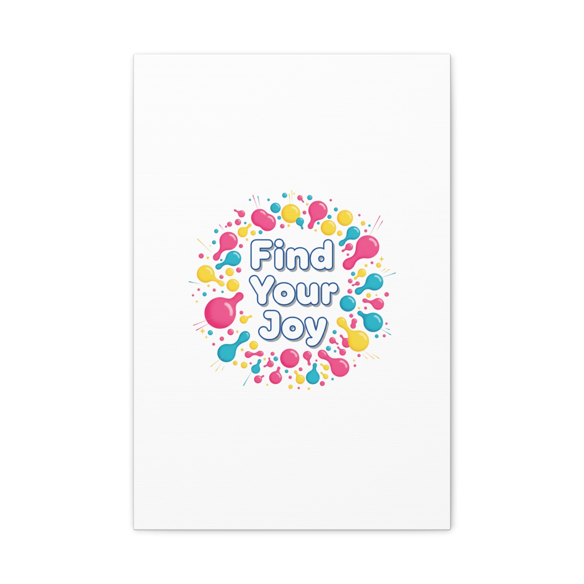 Find Your Joy Canvas | Dopamine Decor, Neon Gradient Squiggle Art