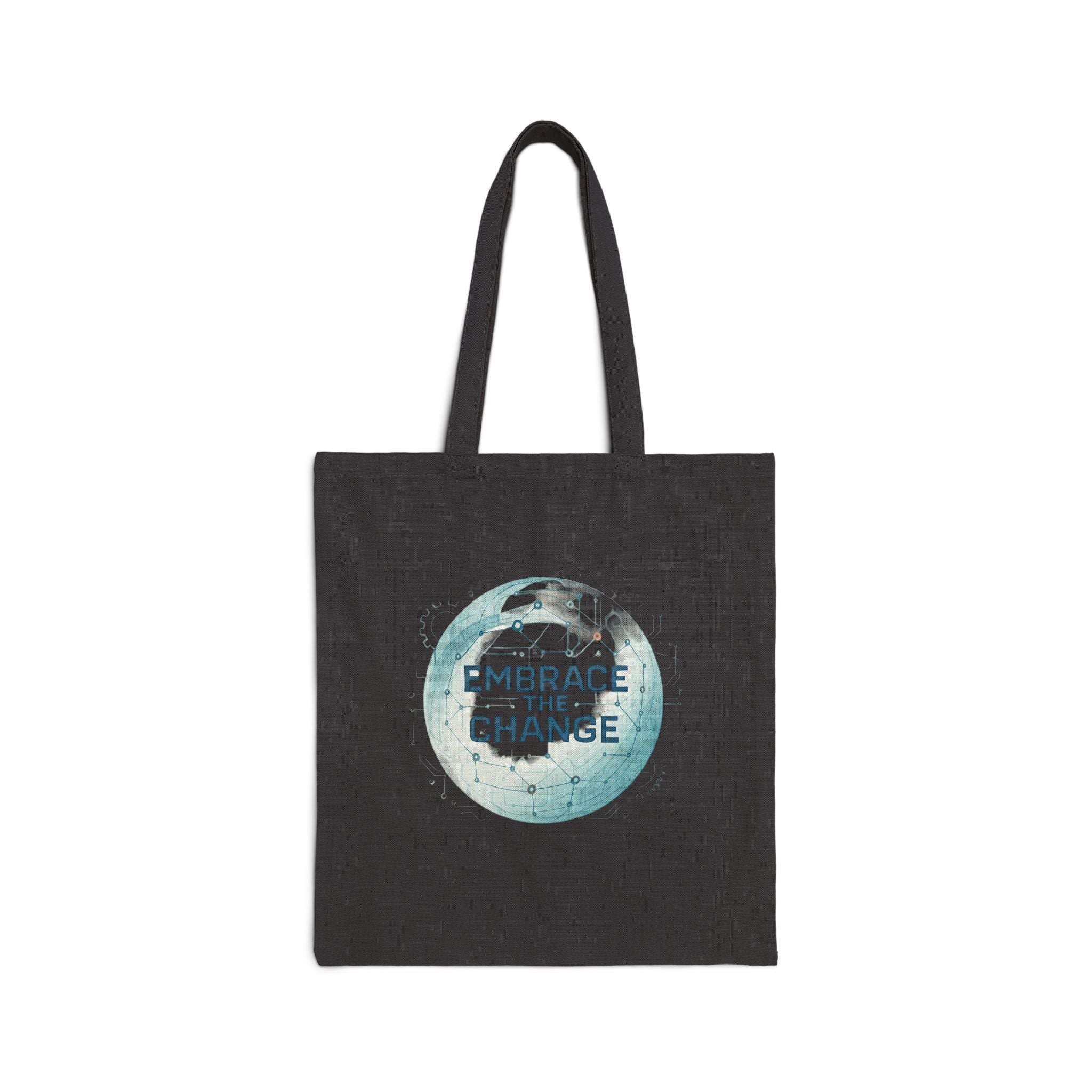 Embrace the Change Canvas Tote Bag — Eco-Friendly Reusable Market Bag