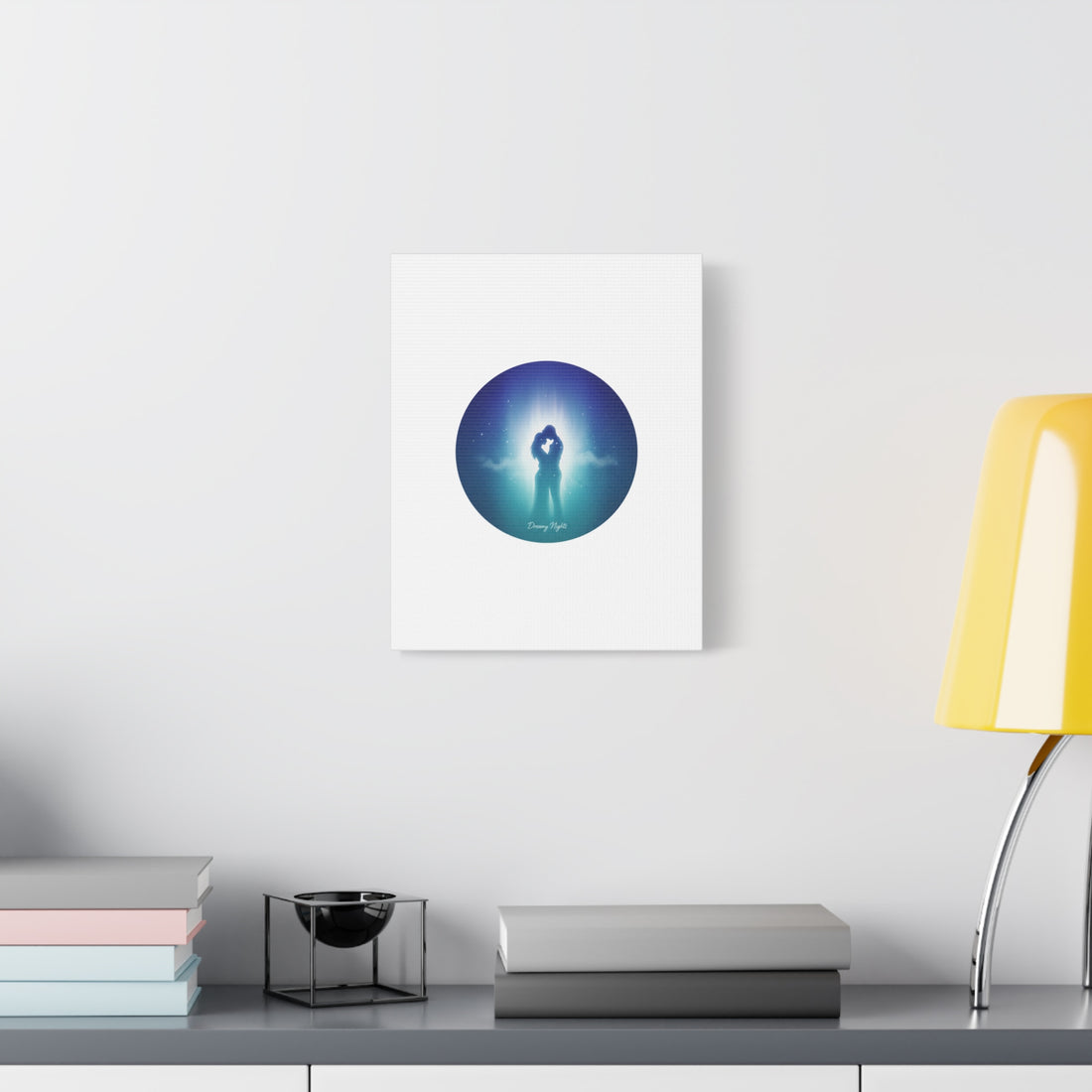 Dreamy Nightscape Canvas | Afterlight Atmospheric Print, Luminous Night Bloom