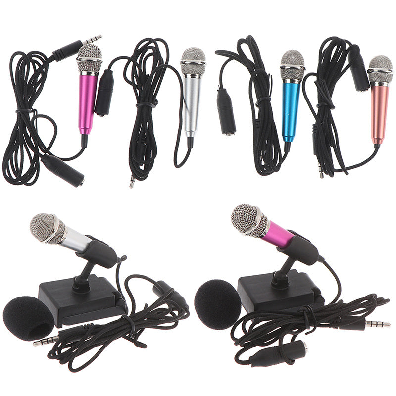 Portable 3.5mm Stereo Studio Mic KTV Karaoke Mini Microphone - Goat Corp