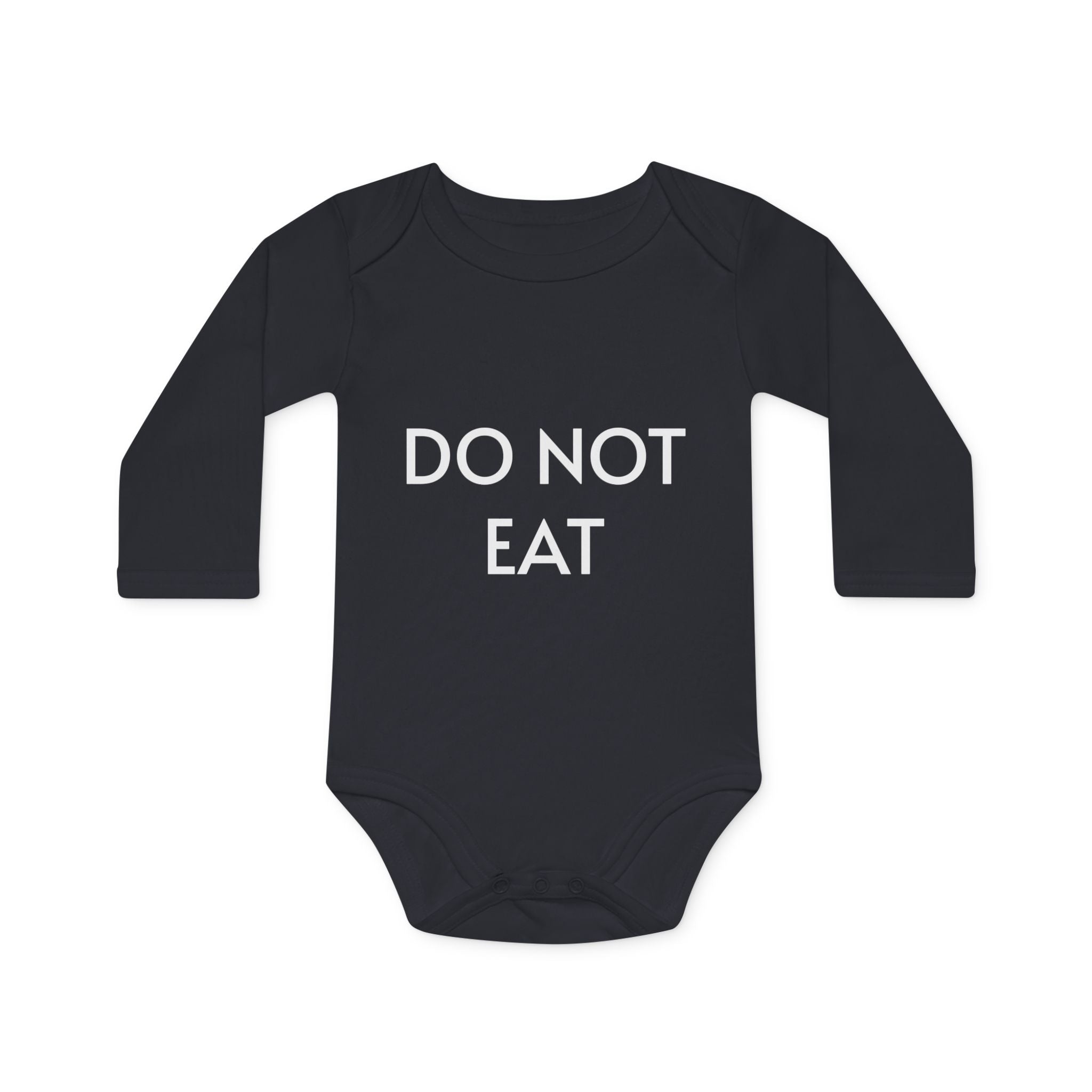Baby Bodysuit "DO NOT EAT" Long-Sleeve Organic Infant Onesie — Funny Baby Shower Gift