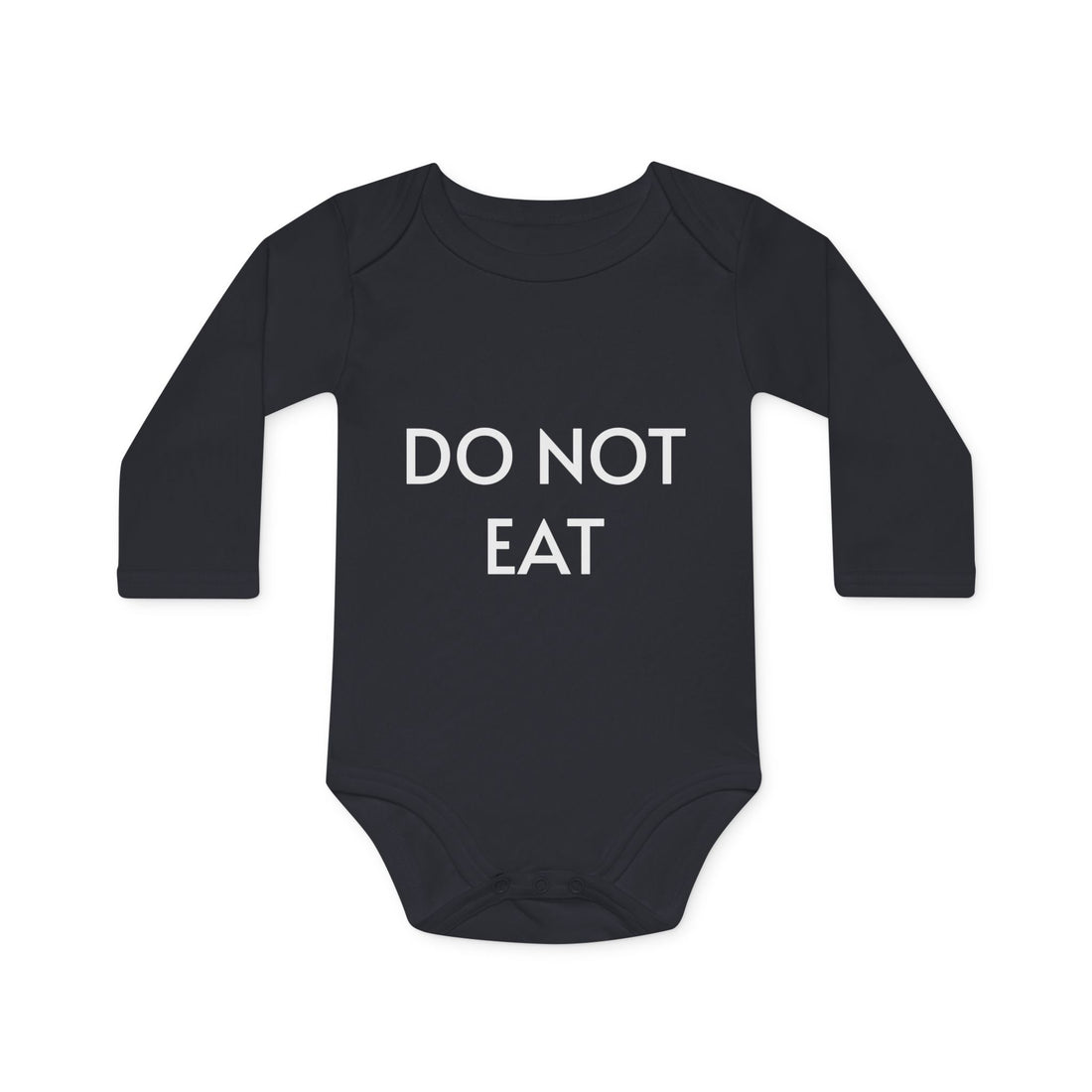Baby Bodysuit "DO NOT EAT" Long-Sleeve Organic Infant Onesie — Funny Baby Shower Gift