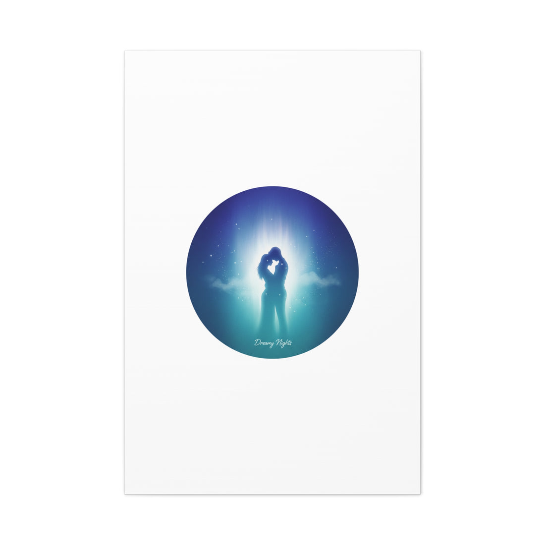 Dreamy Nightscape Canvas | Afterlight Atmospheric Print, Luminous Night Bloom