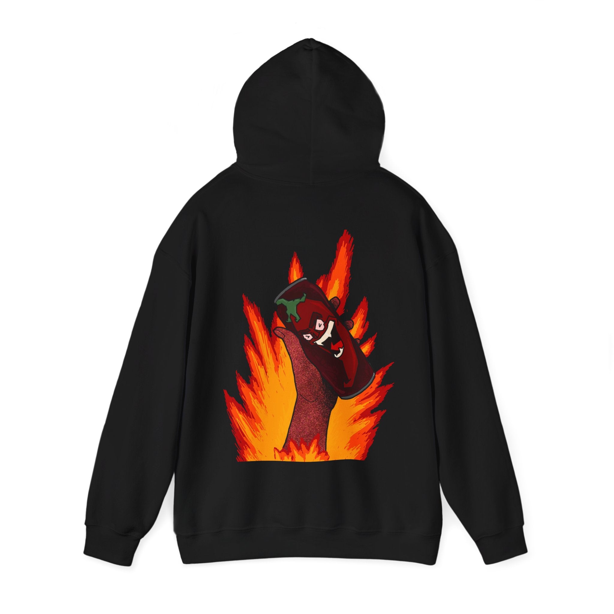 Stylish Unisex Graphic Hoodie, Cozy Fire Design Sweatshirt, Gift for Him & Her, Casual Everyday Wear, Perfect for Fall & Winter - Goat Corp