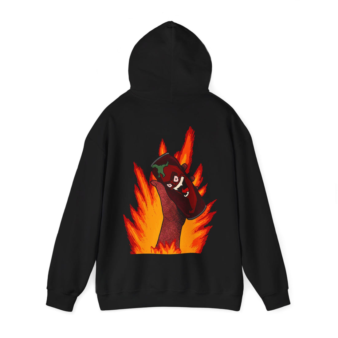 Stylish Unisex Graphic Hoodie, Cozy Fire Design Sweatshirt, Gift for Him & Her, Casual Everyday Wear, Perfect for Fall & Winter - Goat Corp