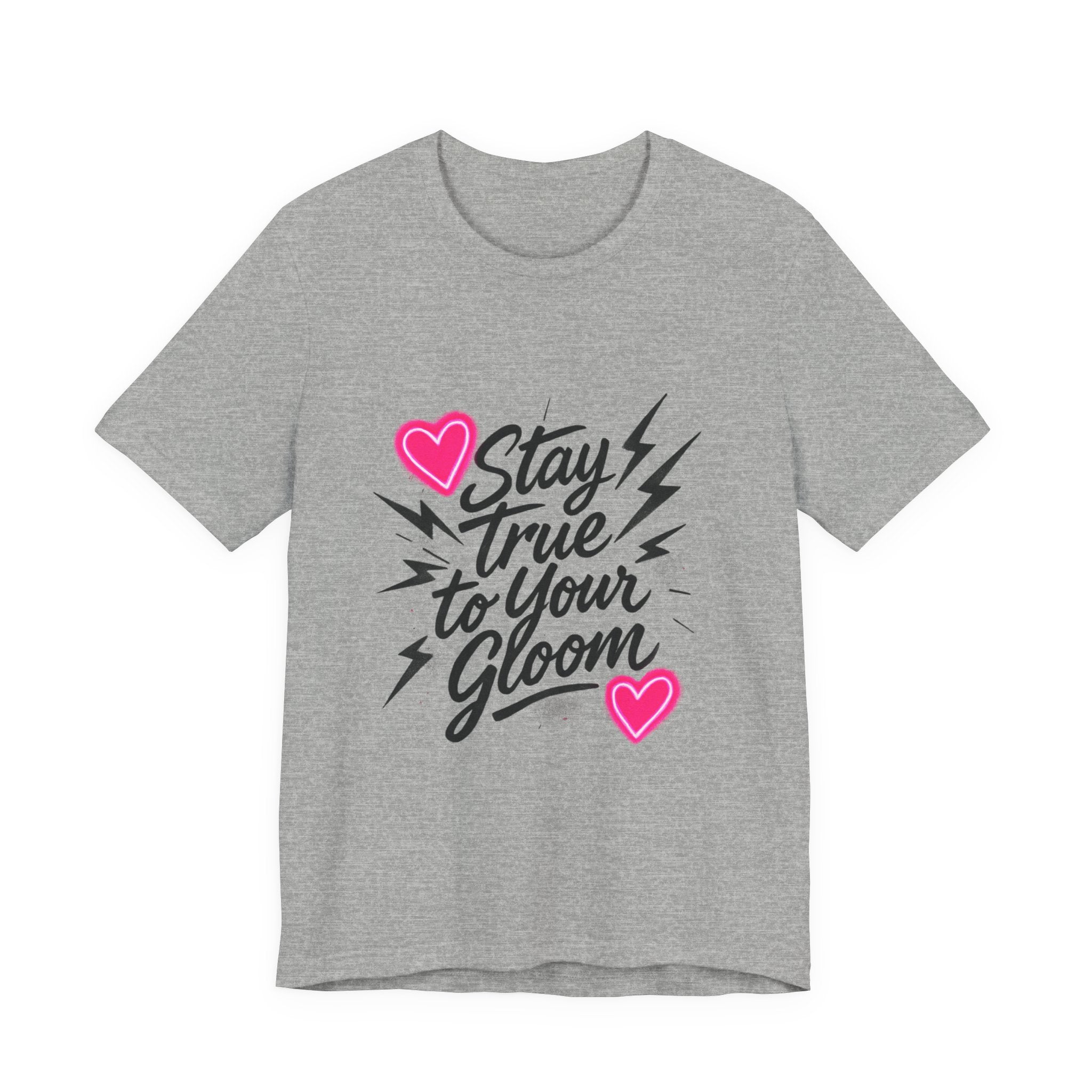 Stay True To Your Gloom T-Shirt — Heart & Lightning Retro Graphic Tee
