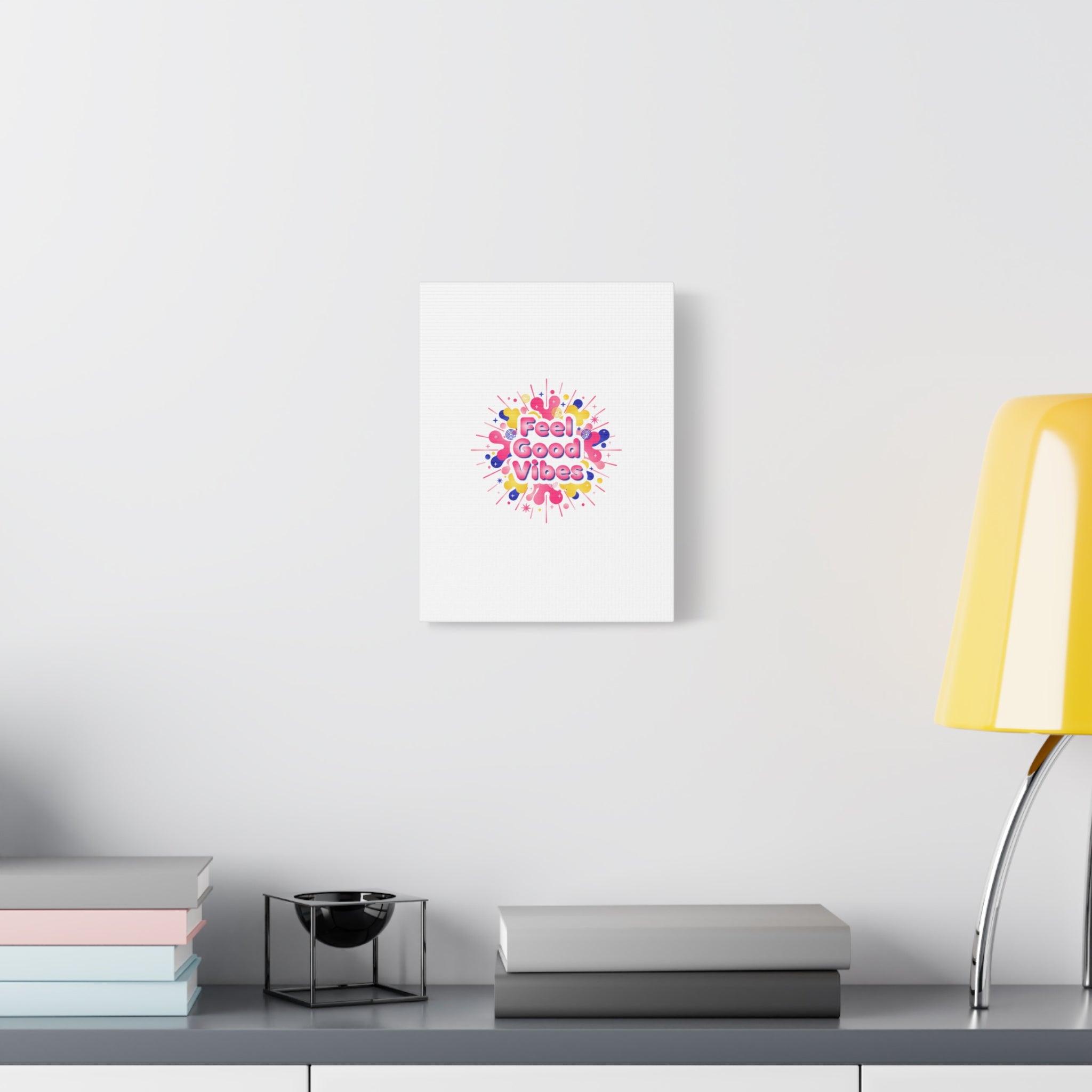 Feel Good Vibes Canvas | Dopamine Decor, Neon Gradient Squishy Art