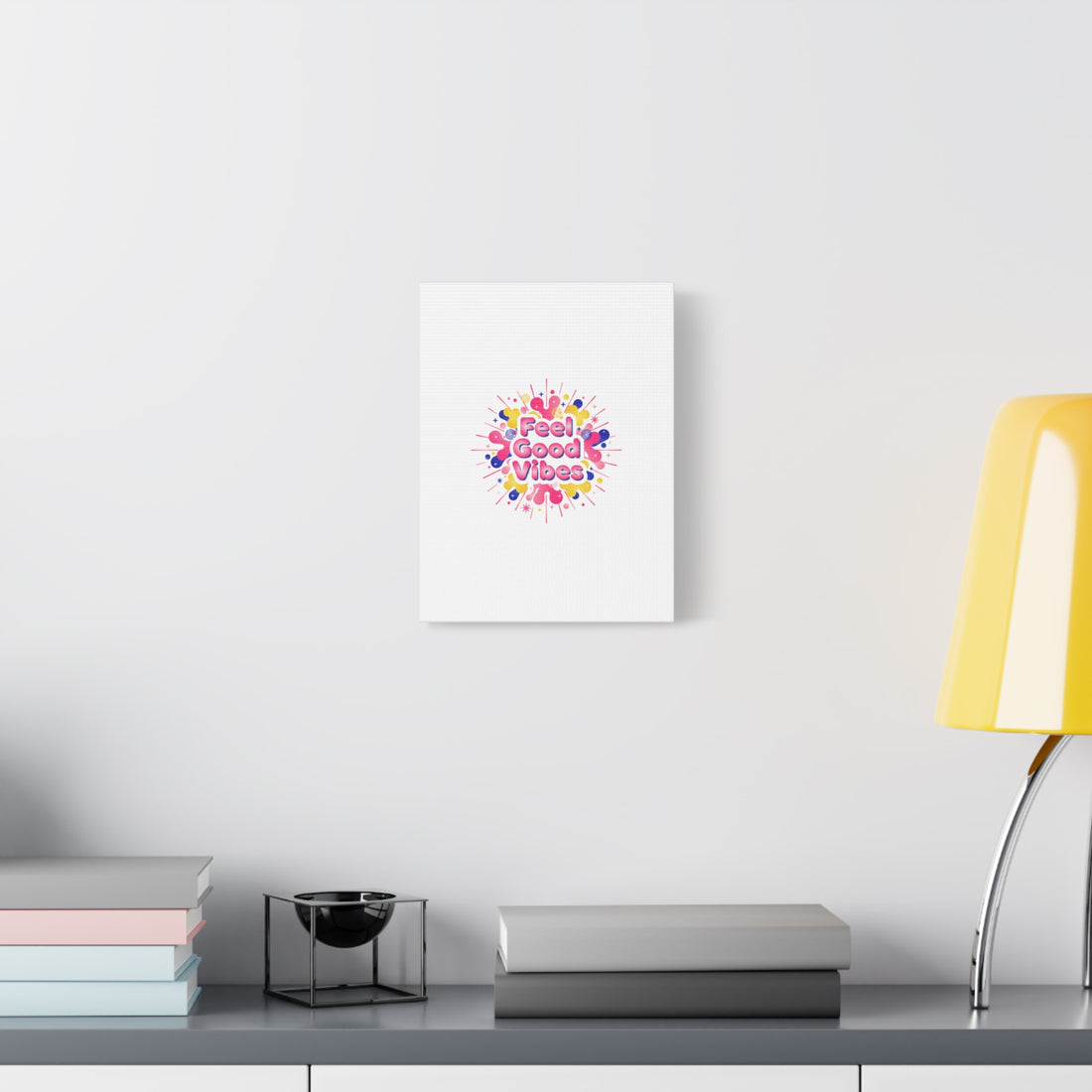 Feel Good Vibes Canvas | Dopamine Decor, Neon Gradient Squishy Art