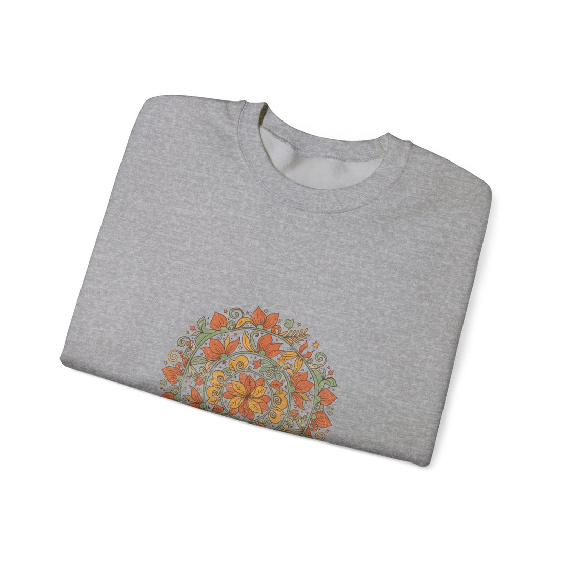Boho Mandala Sweatshirt, mandala pattern print, vintage paisley design