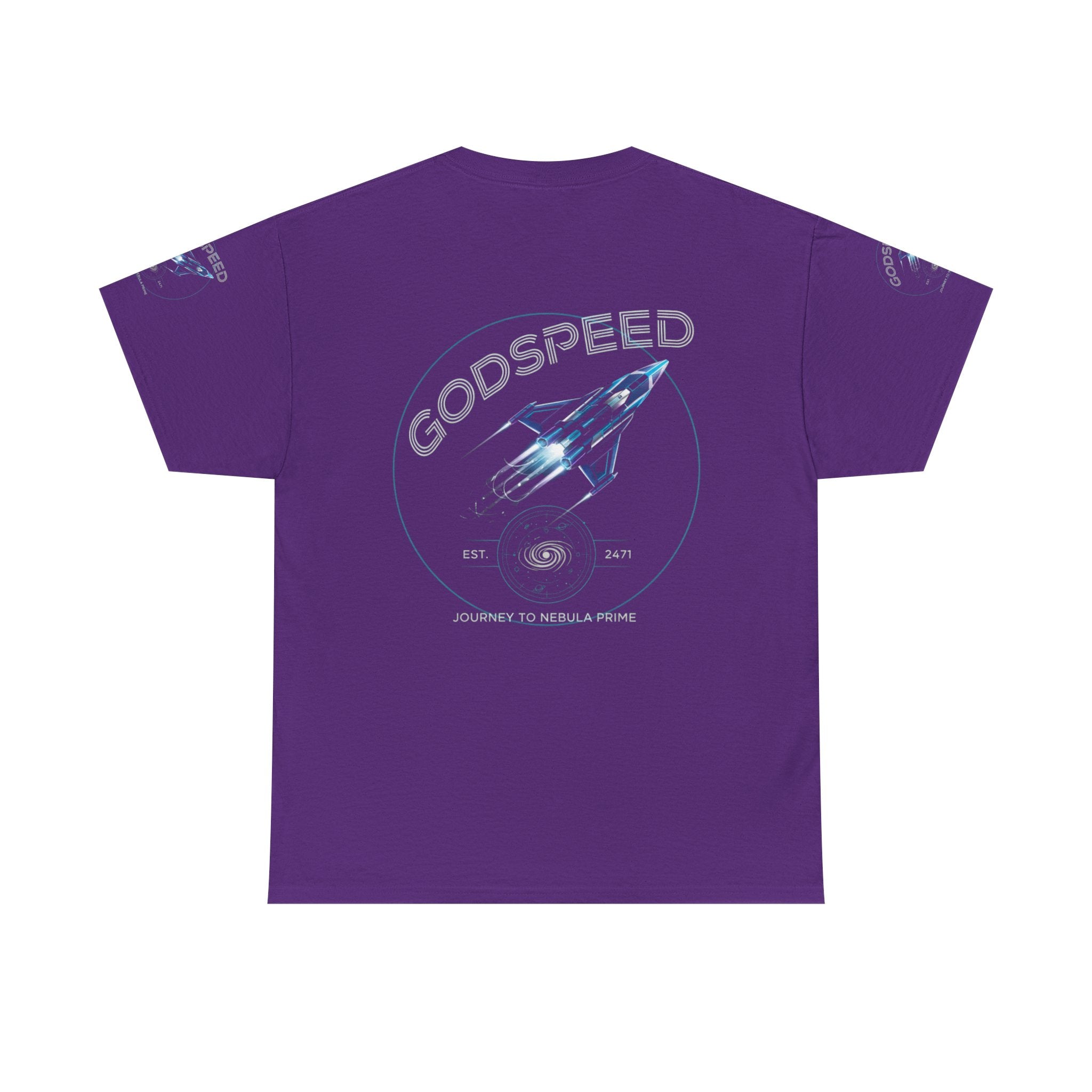 Rocket Space Unisex Tee - Godspeed to the Stars Design - Goat Corp