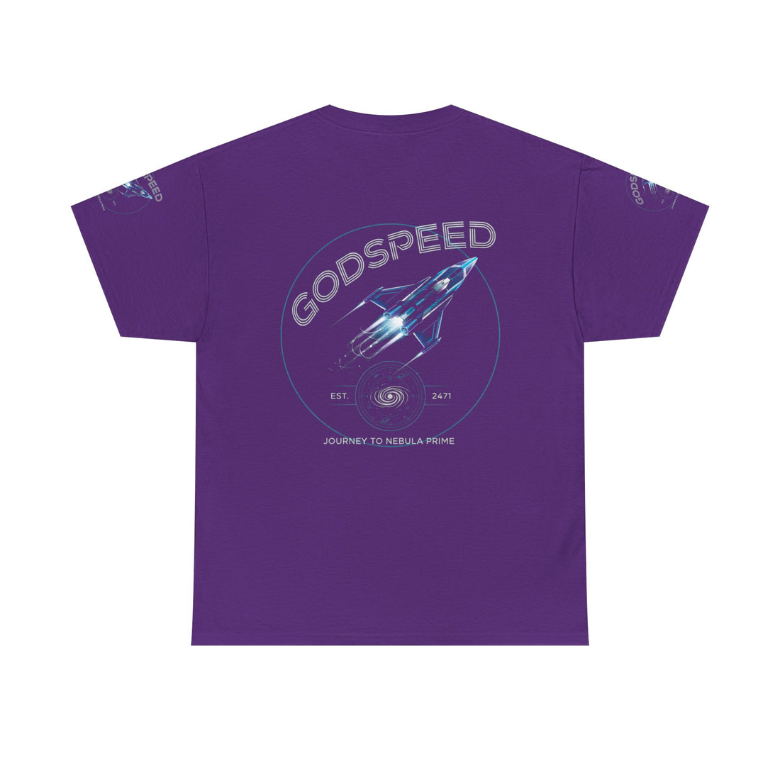 Rocket Space Unisex Tee - Godspeed to the Stars Design - Goat Corp