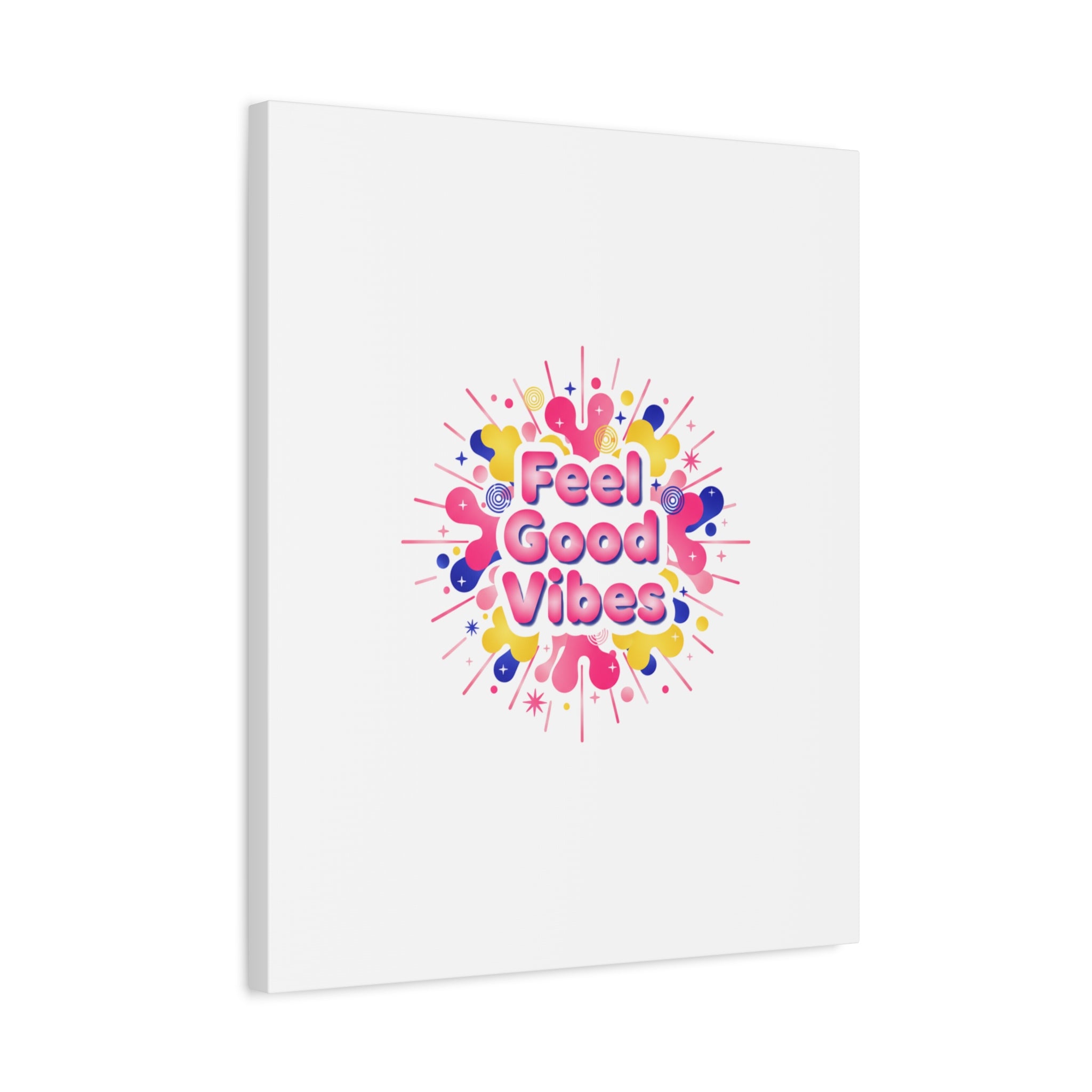 Feel Good Vibes Canvas | Dopamine Decor, Neon Gradient Squishy Art