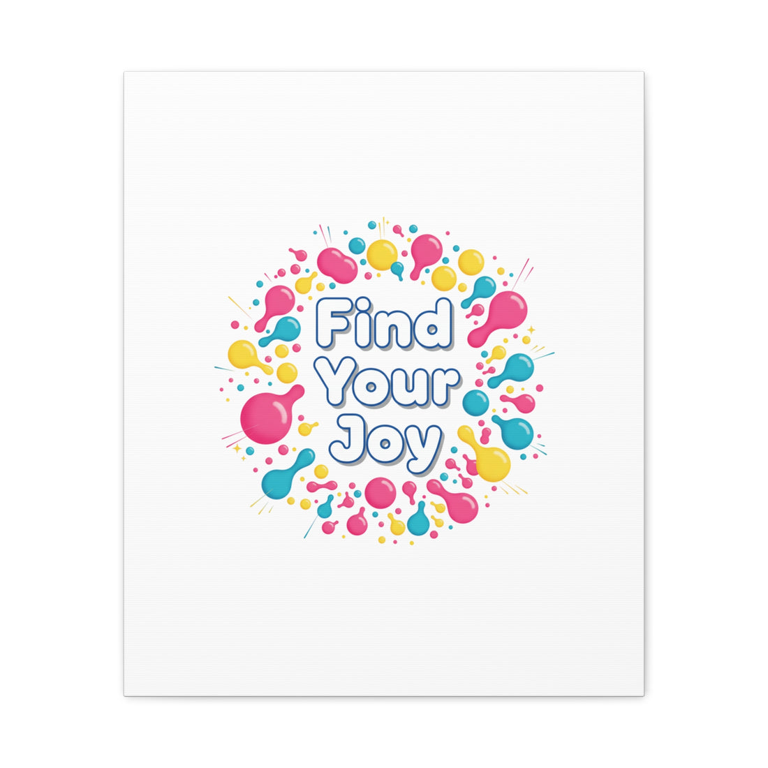 Find Your Joy Canvas | Dopamine Decor, Neon Gradient Squiggle Art