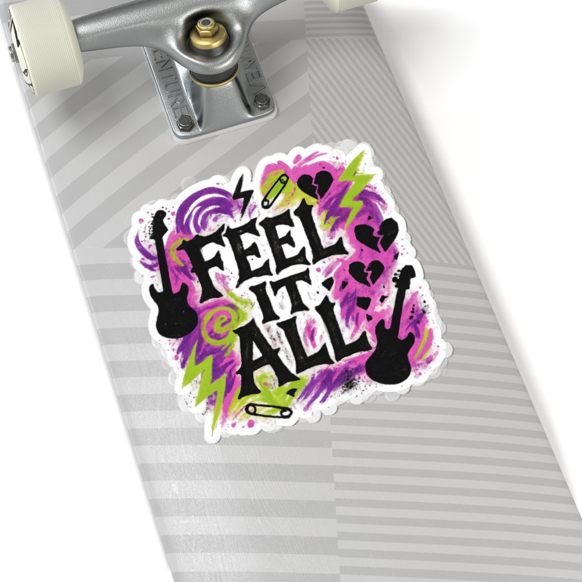 Feel It All Sticker — Grunge Rock Kiss-Cut Decal