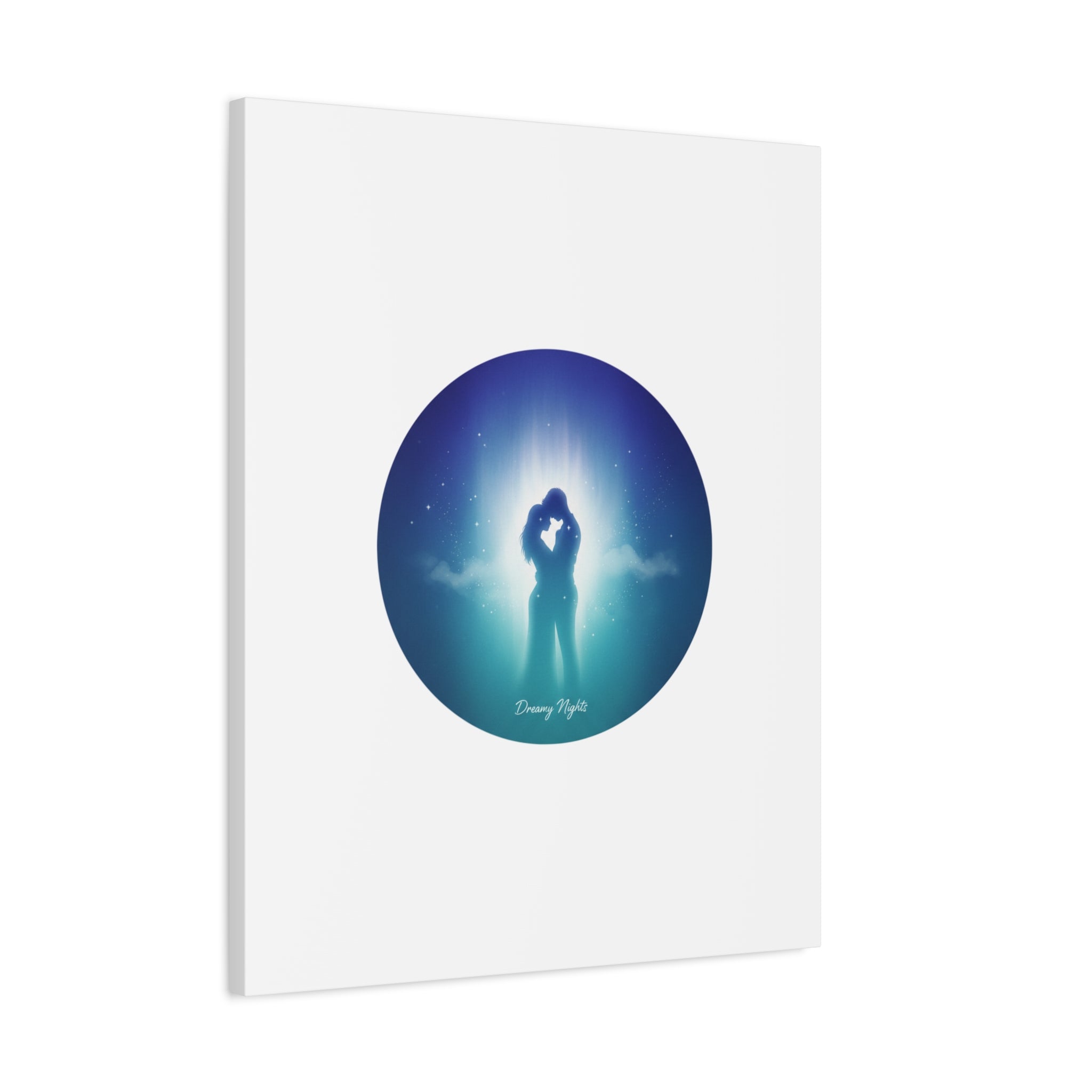 Dreamy Nightscape Canvas | Afterlight Atmospheric Print, Luminous Night Bloom