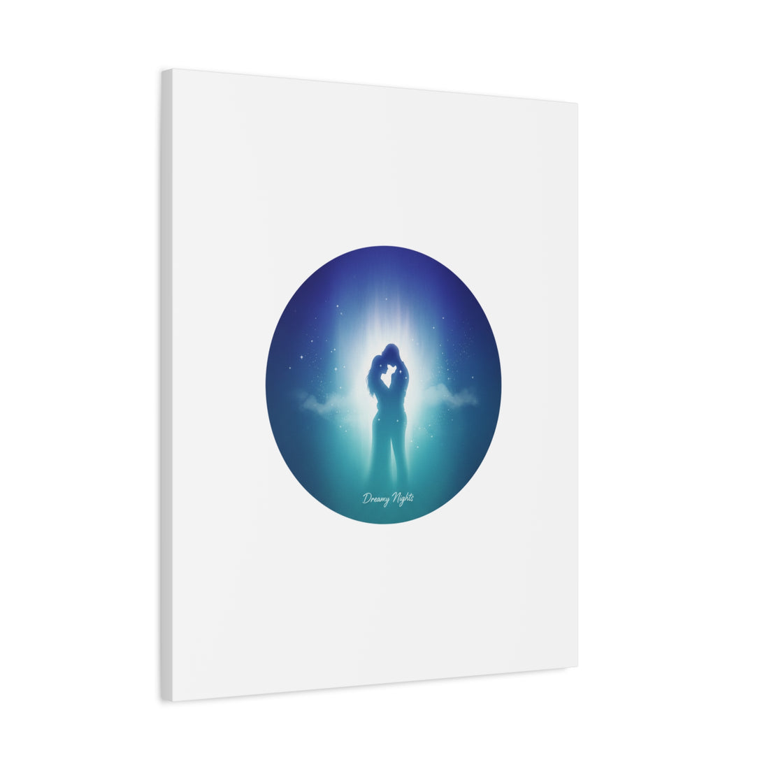 Dreamy Nightscape Canvas | Afterlight Atmospheric Print, Luminous Night Bloom