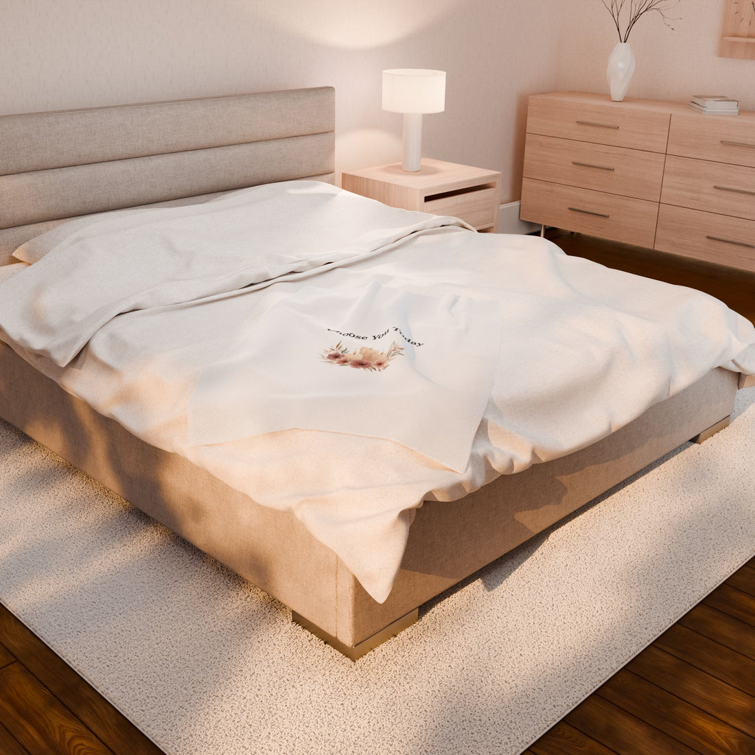 Choose You Today Velveteen Plush Blanket | Self‑Love Valentine, Self Care