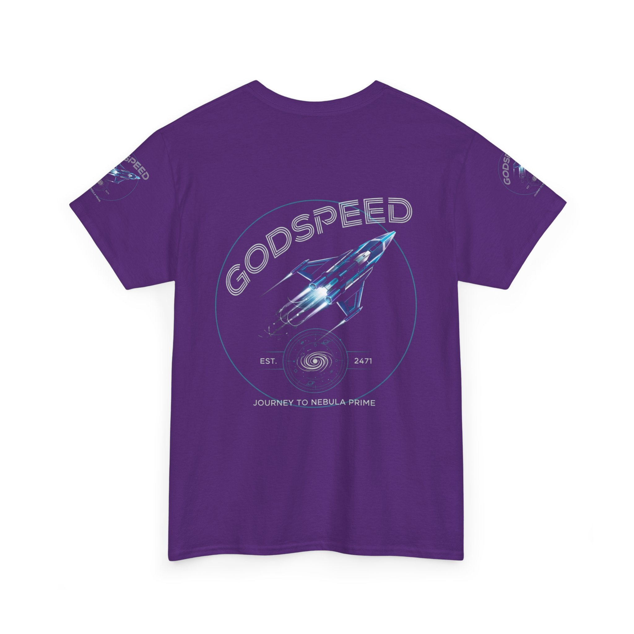 Rocket Space Unisex Tee - Godspeed to the Stars Design - Goat Corp