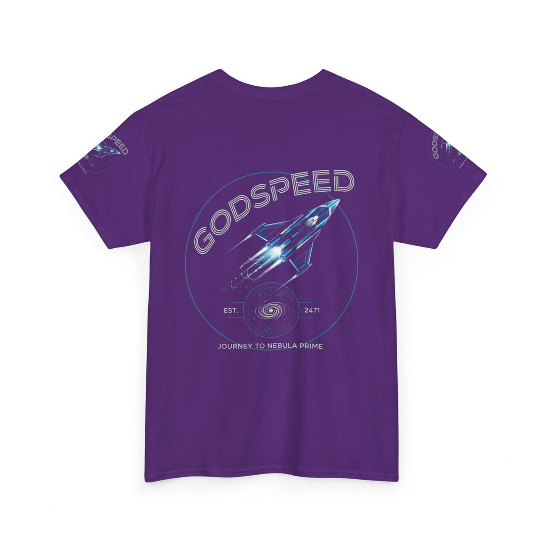Rocket Space Unisex Tee - Godspeed to the Stars Design - Goat Corp