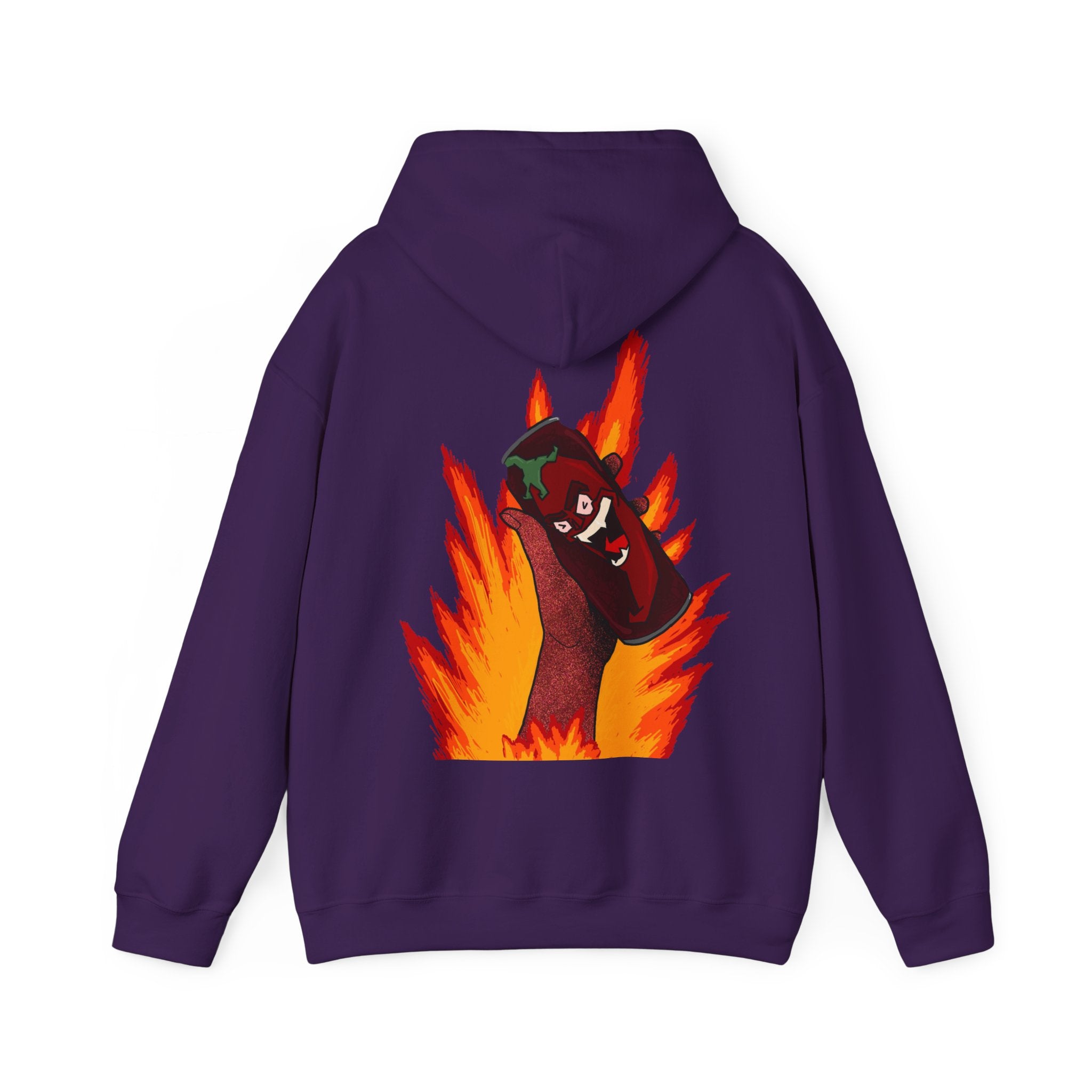 Stylish Unisex Graphic Hoodie, Cozy Fire Design Sweatshirt, Gift for Him & Her, Casual Everyday Wear, Perfect for Fall & Winter - Goat Corp