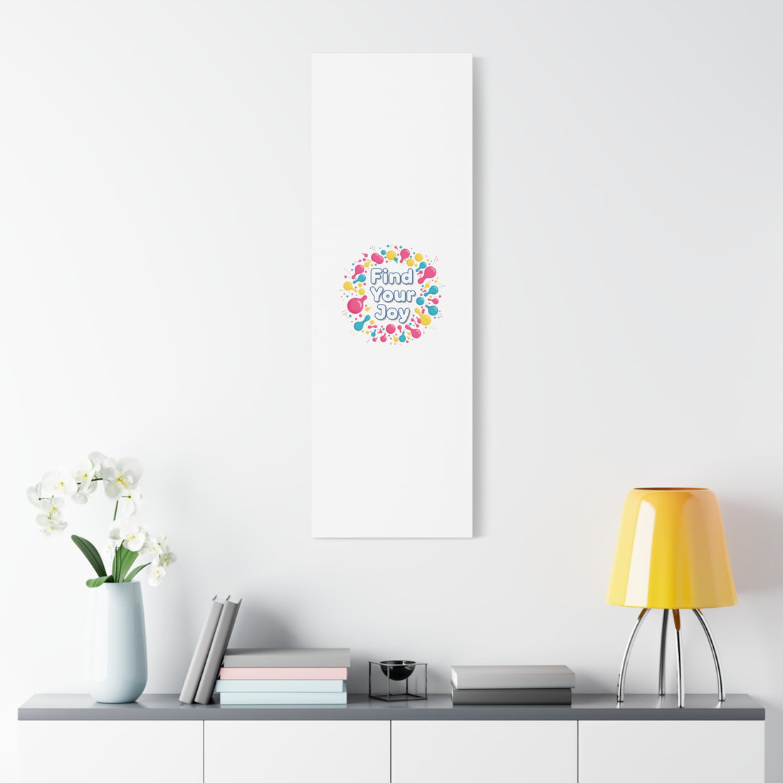 Find Your Joy Canvas | Dopamine Decor, Neon Gradient Squiggle Art