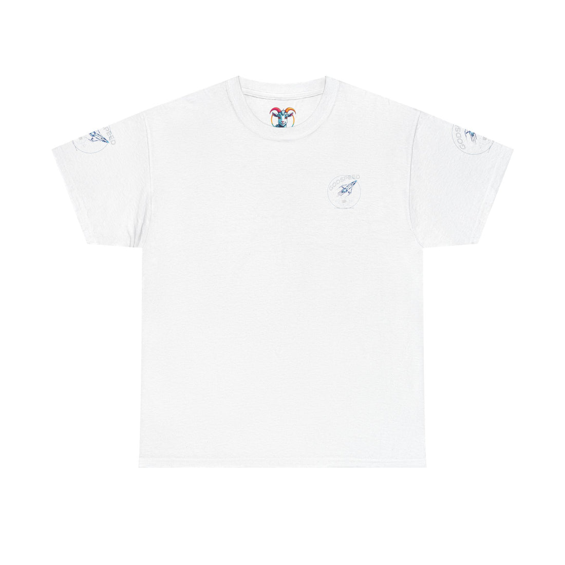 Rocket Space Unisex Tee - Godspeed to the Stars Design - Goat Corp