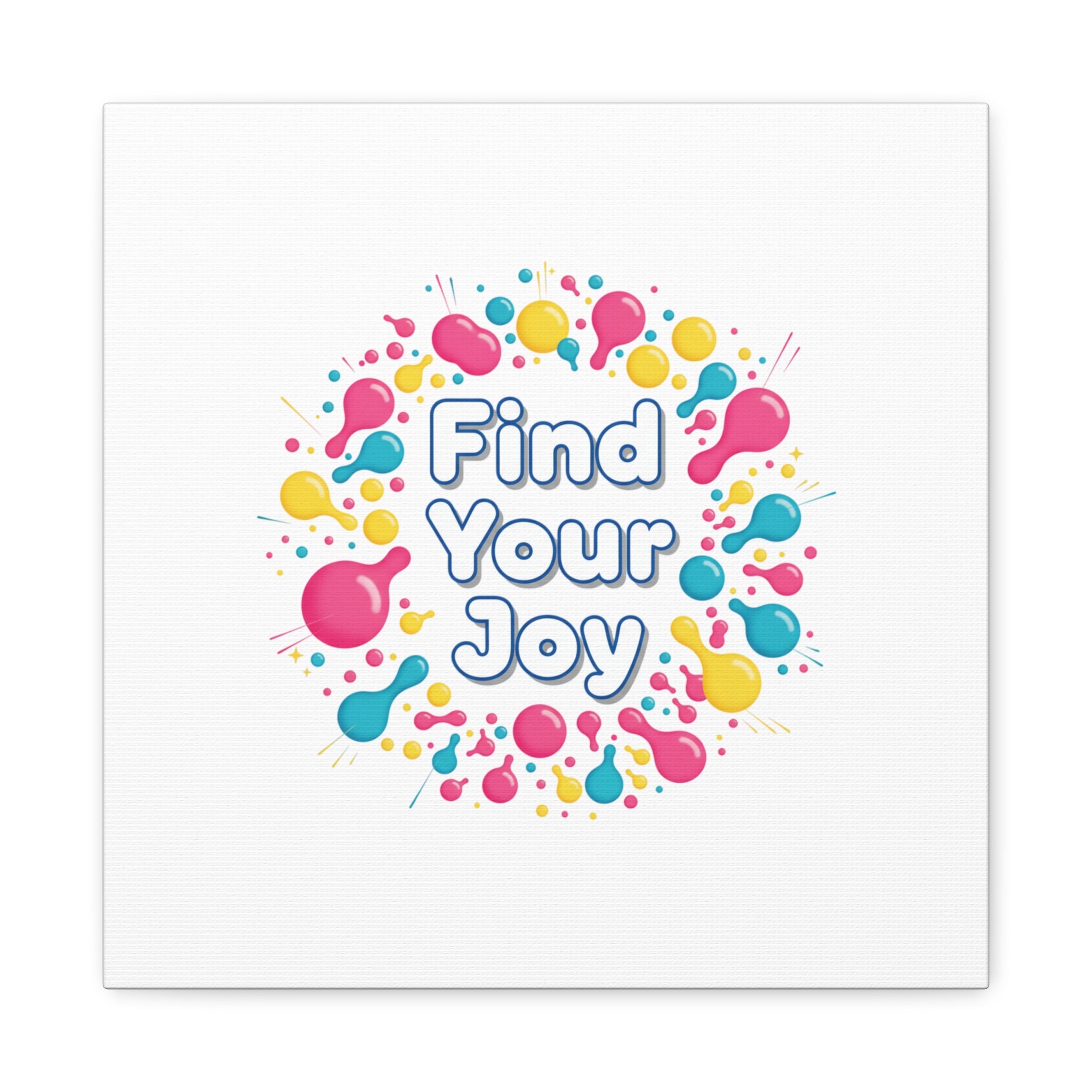 Find Your Joy Canvas | Dopamine Decor, Neon Gradient Squiggle Art