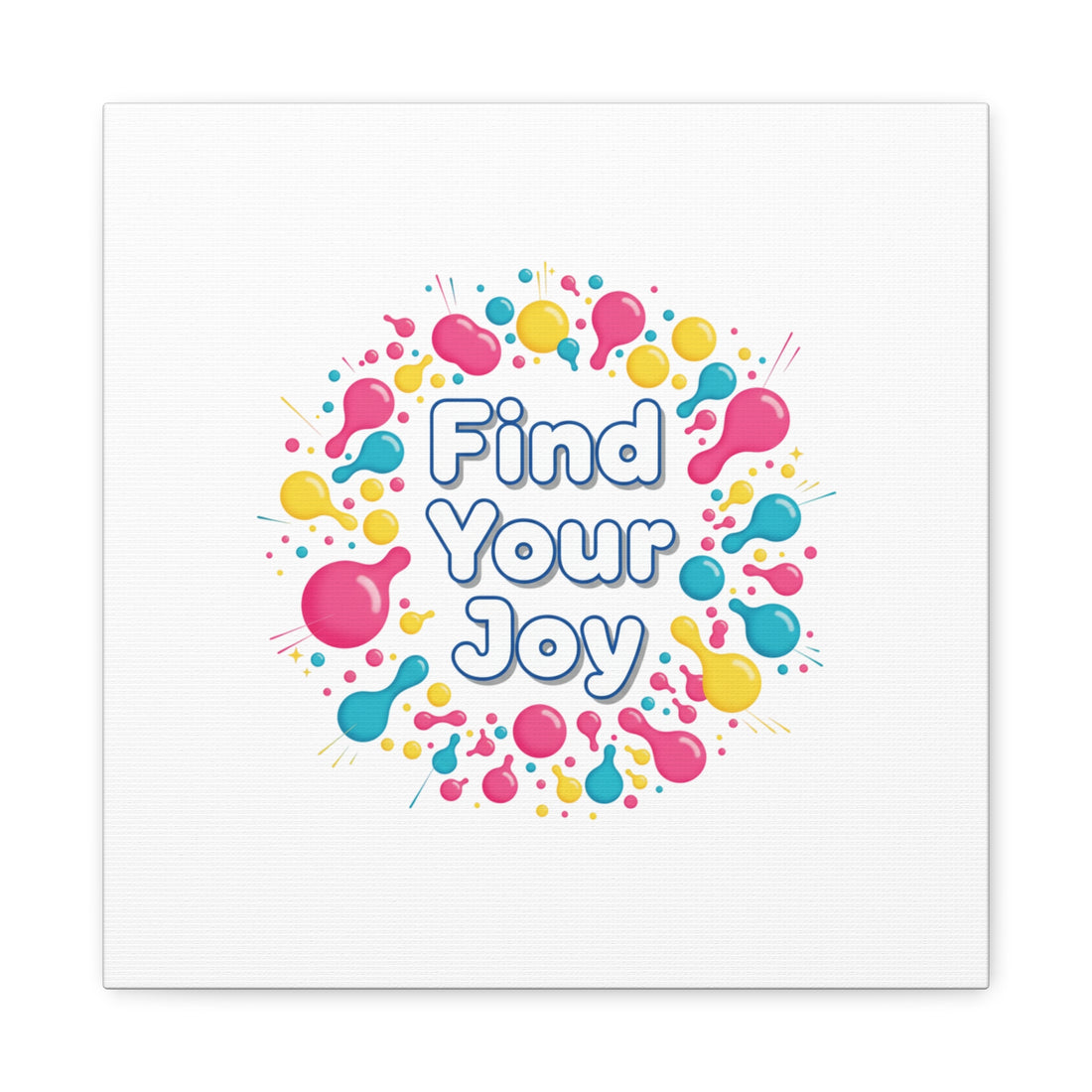 Find Your Joy Canvas | Dopamine Decor, Neon Gradient Squiggle Art