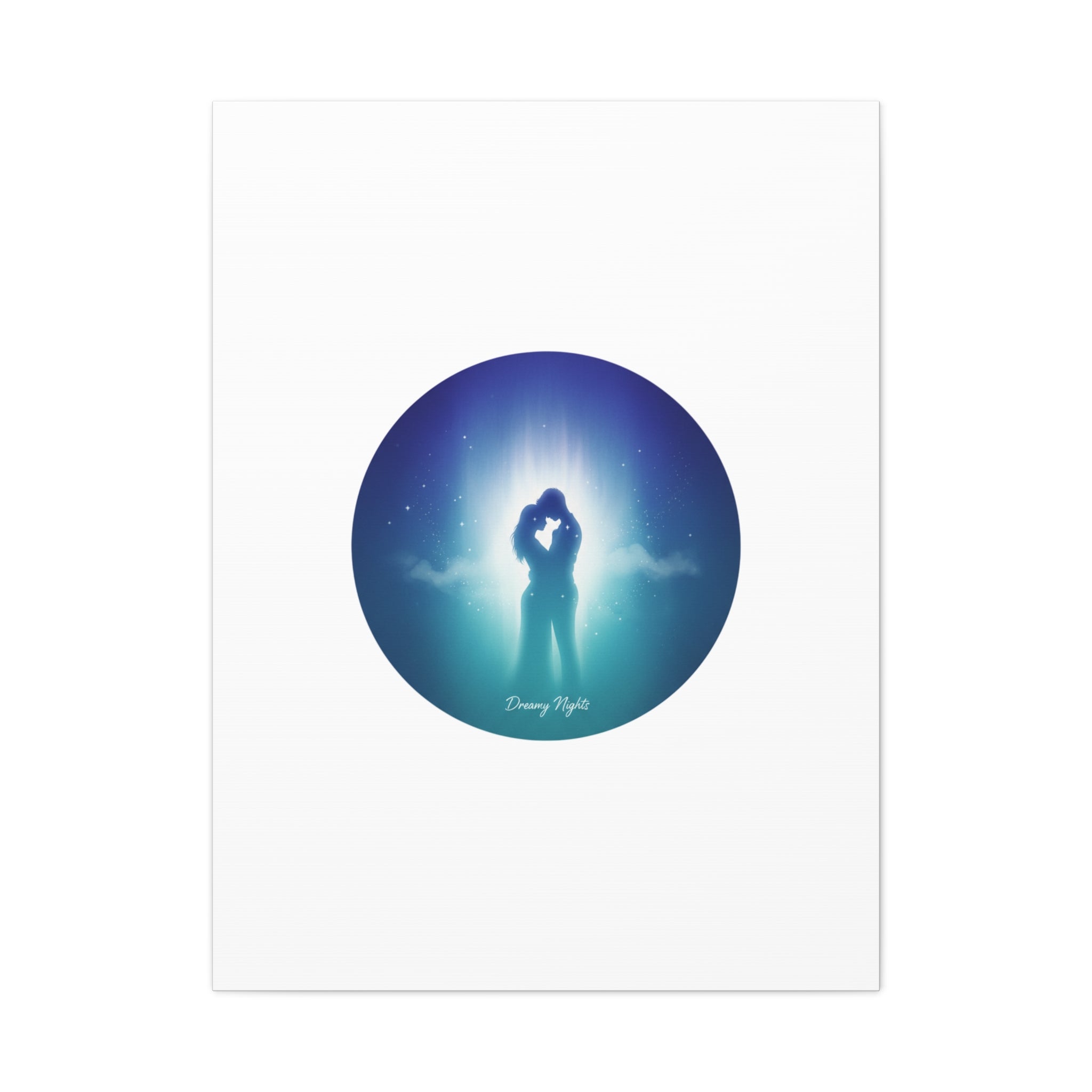 Dreamy Nightscape Canvas | Afterlight Atmospheric Print, Luminous Night Bloom