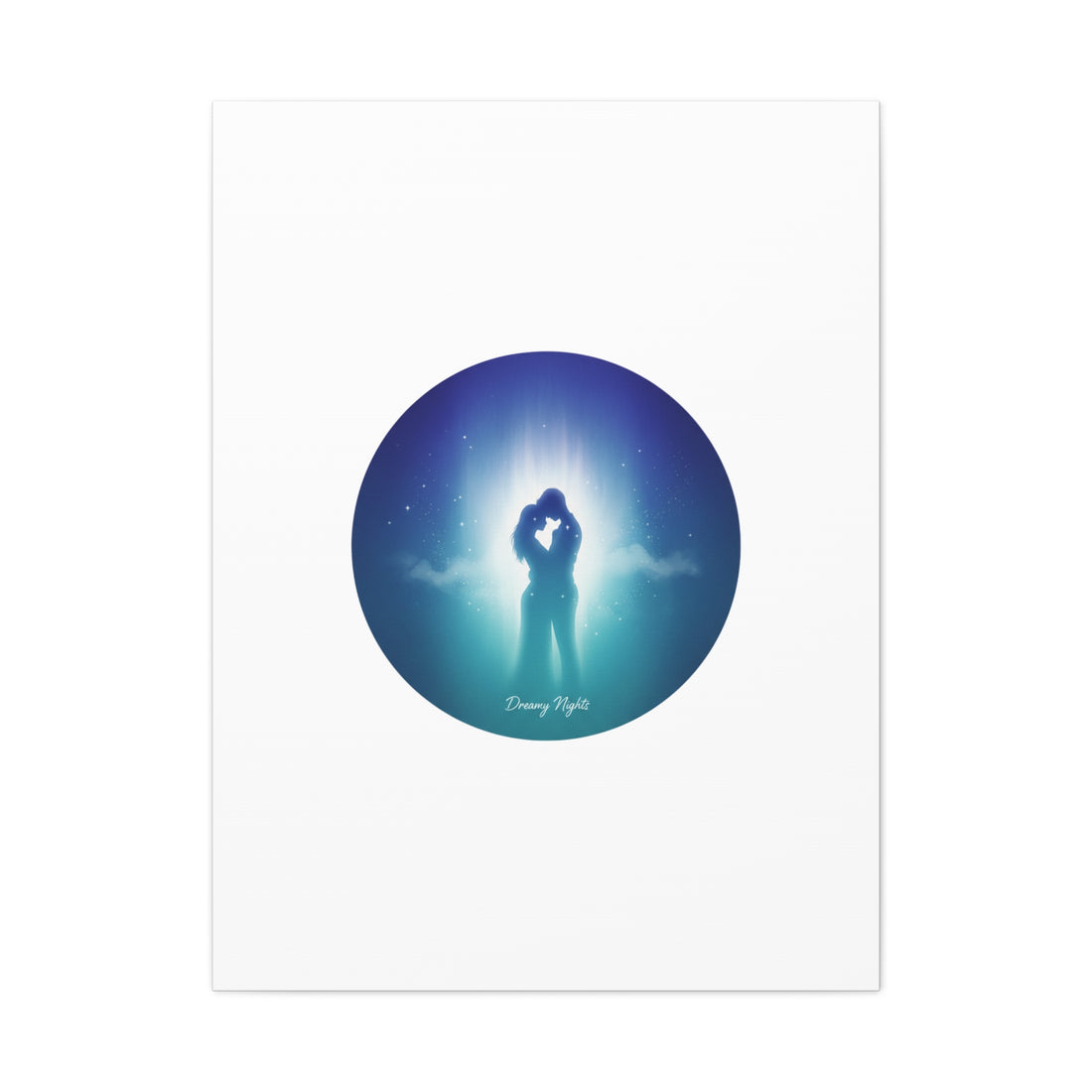 Dreamy Nightscape Canvas | Afterlight Atmospheric Print, Luminous Night Bloom