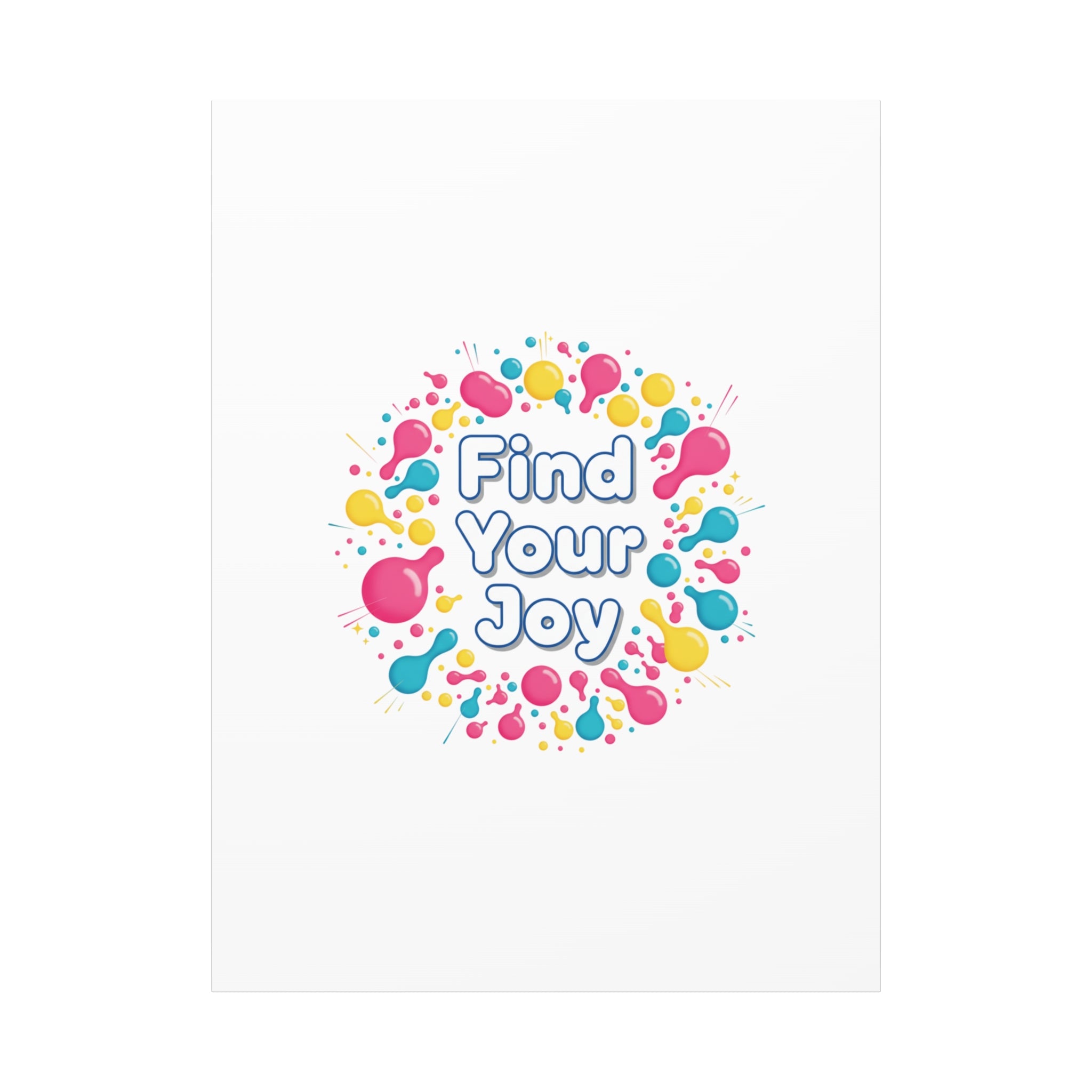 Find Your Joy Canvas | Dopamine Decor, Neon Gradient Squiggle Art