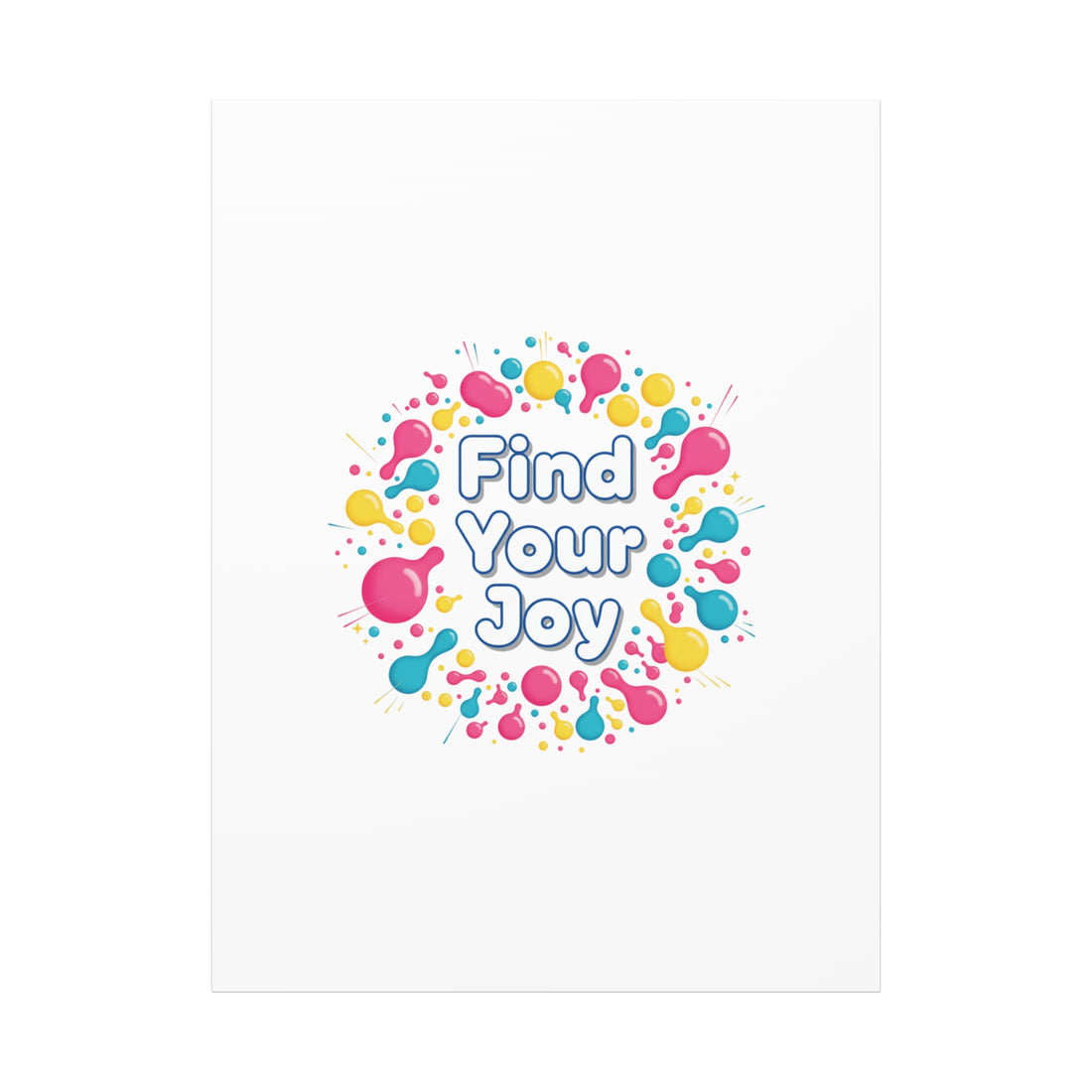 Find Your Joy Canvas | Dopamine Decor, Neon Gradient Squiggle Art