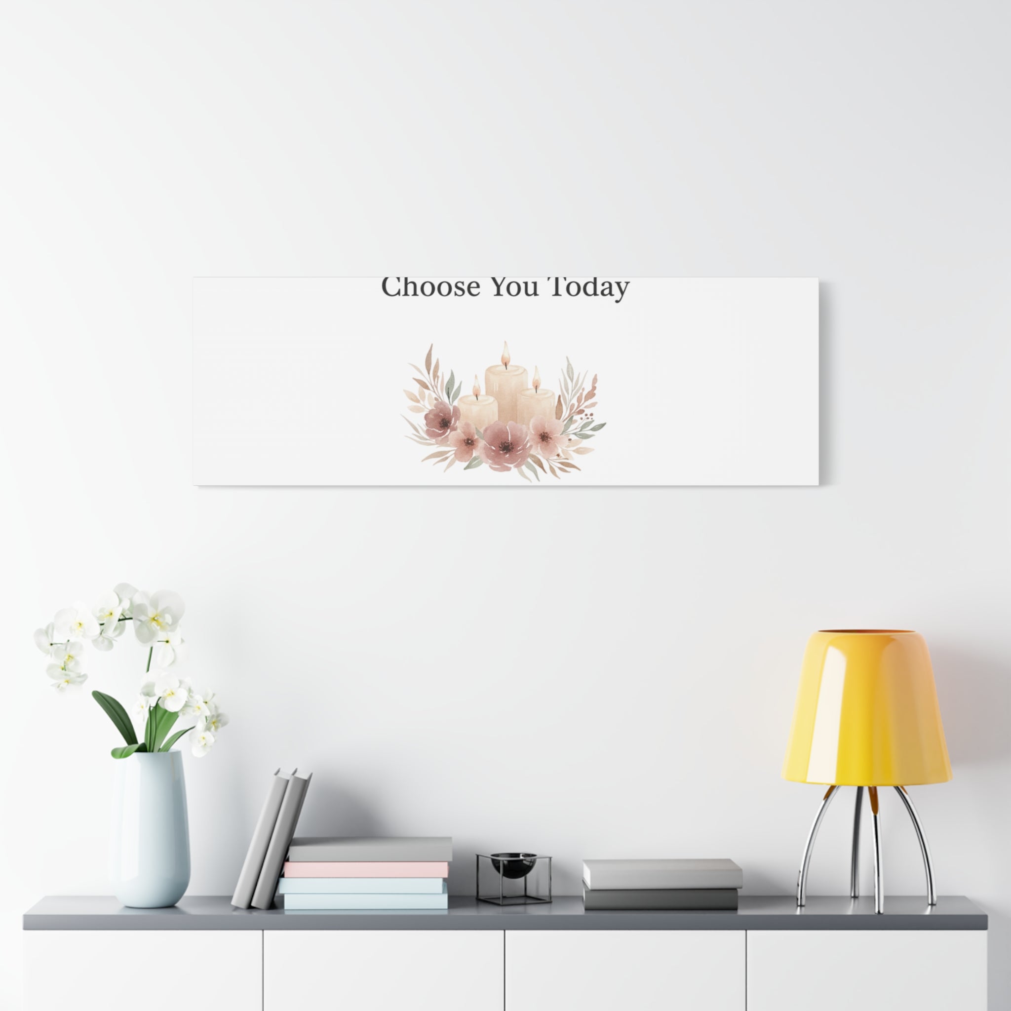 Choose You Today Canvas | Self-Love Valentine, Self Care Wall Art