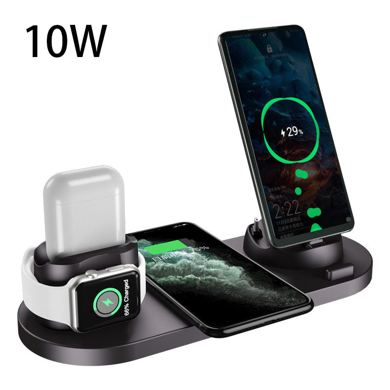 Wireless Charger For IPhone Fast Charger For Phone Fast Charging Pad For Phone Watch 6 In 1 Charging Dock Station - Goat Corp