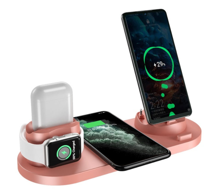 Wireless Charger For IPhone Fast Charger For Phone Fast Charging Pad For Phone Watch 6 In 1 Charging Dock Station - Goat Corp
