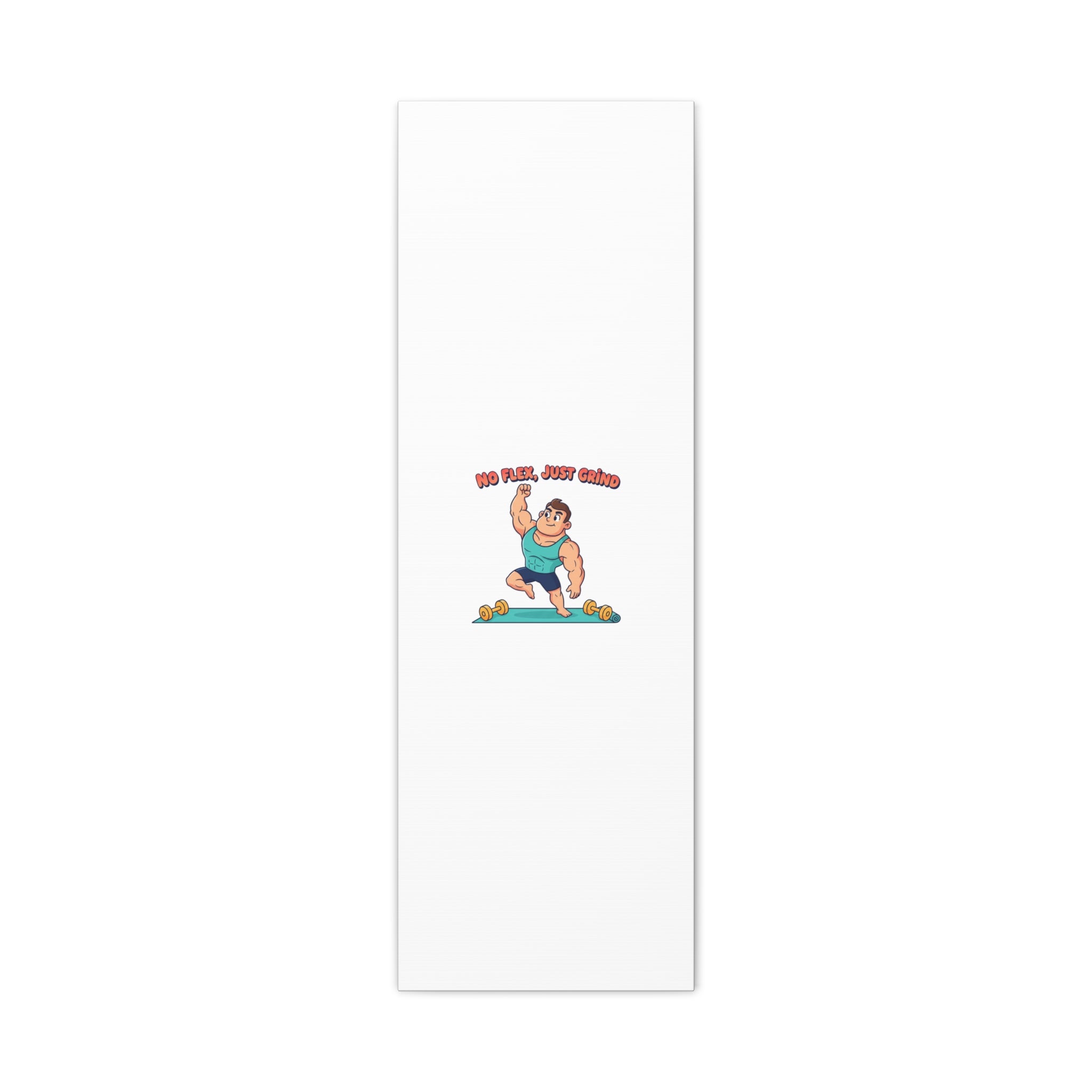 No Flex Just Grind canvas, Gymtimidation humor wall art | start small fitness décor
