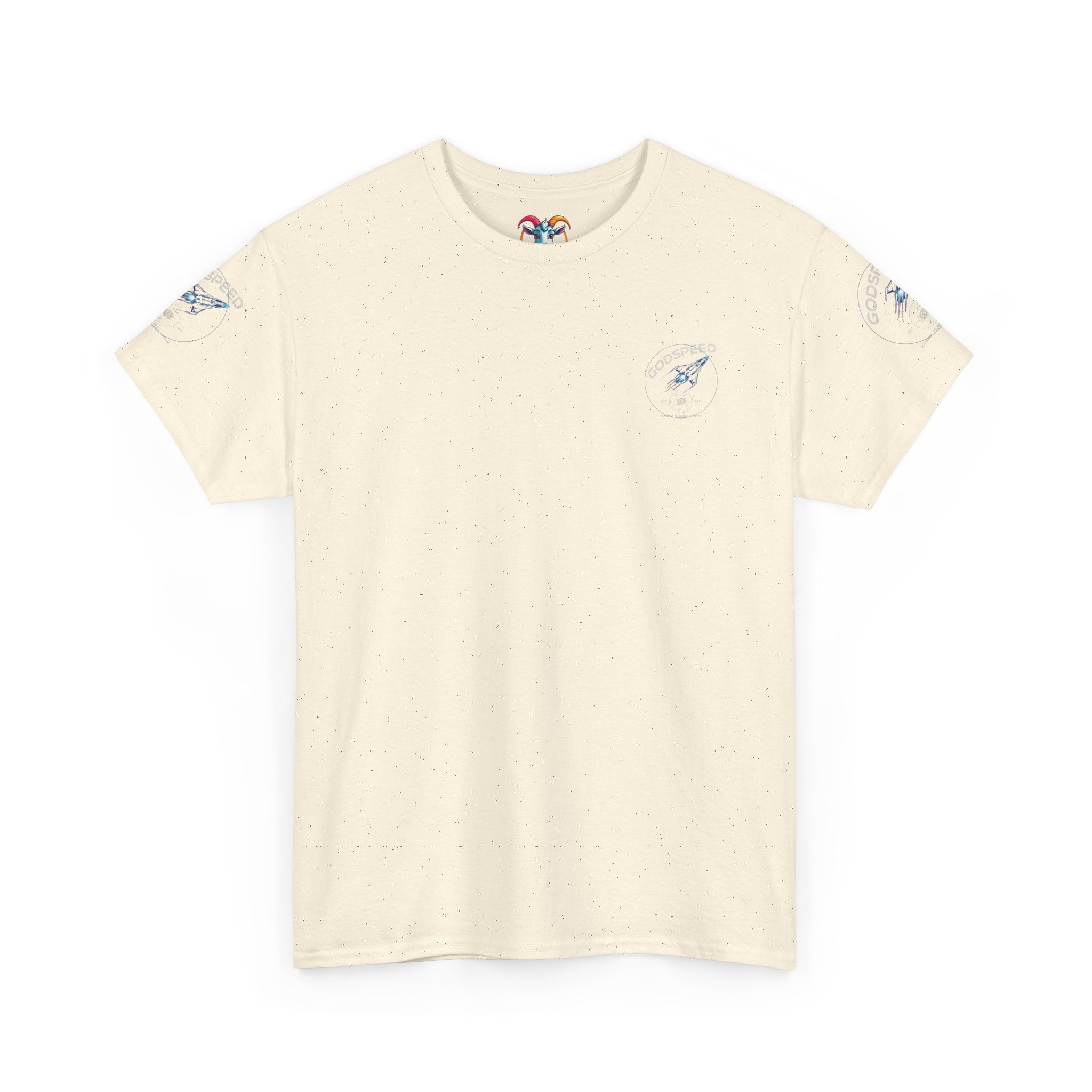 Rocket Space Unisex Tee - Godspeed to the Stars Design - Goat Corp