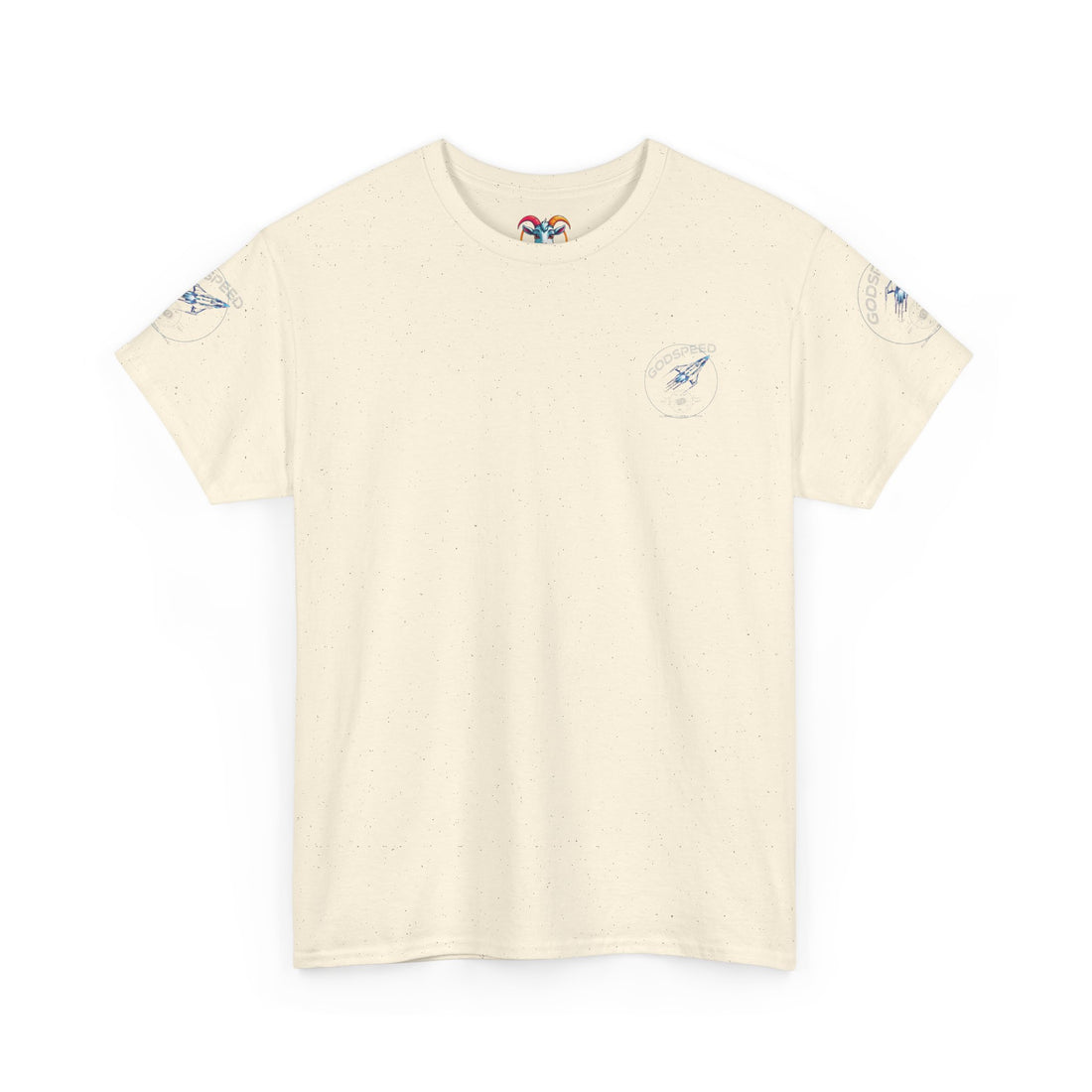 Rocket Space Unisex Tee - Godspeed to the Stars Design - Goat Corp