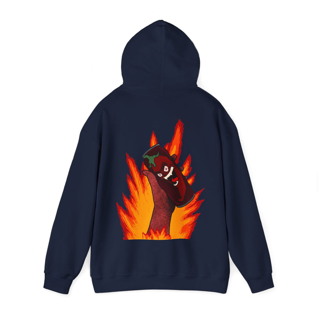 Stylish Unisex Graphic Hoodie, Cozy Fire Design Sweatshirt, Gift for Him & Her, Casual Everyday Wear, Perfect for Fall & Winter - Goat Corp