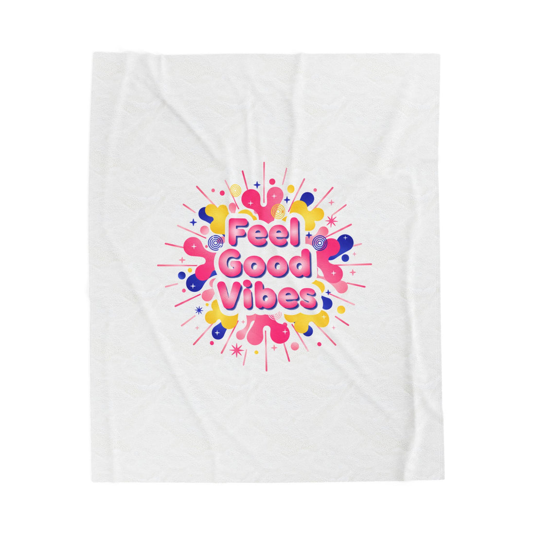Feel Good Vibes Velveteen Blanket | Dopamine Decor, neon gradient squishy art