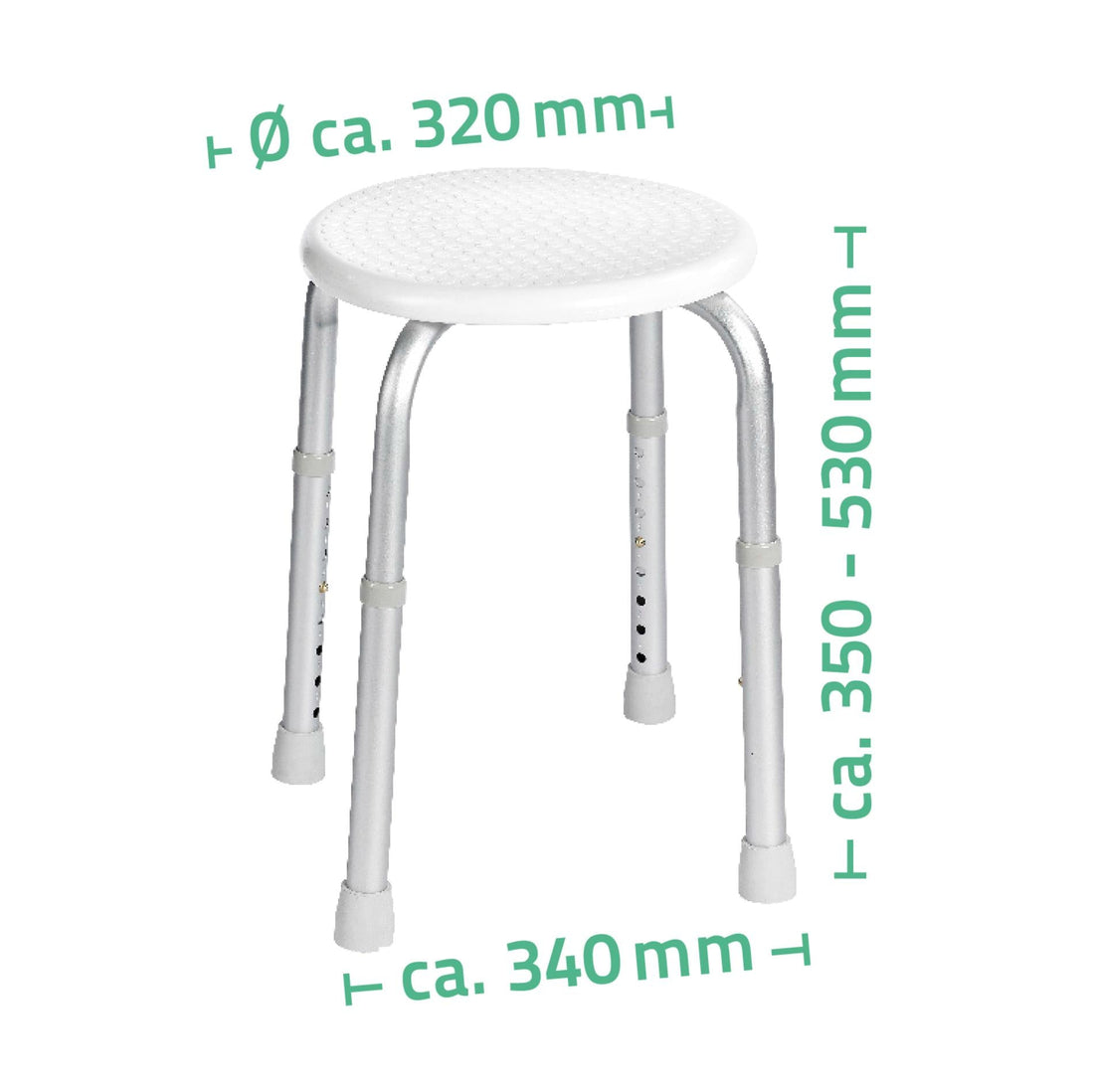 A00603101 Badkamerkrukje Rond Wit