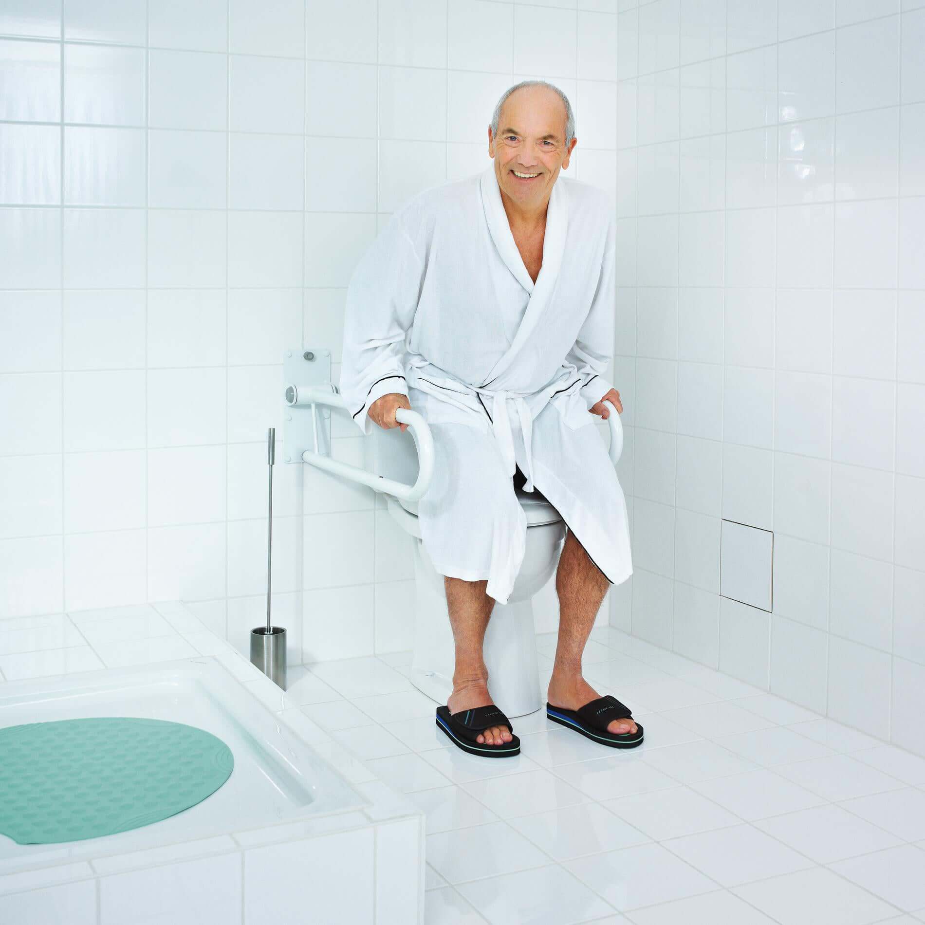 A0130201 Opklapbare Beugel Wit Lang