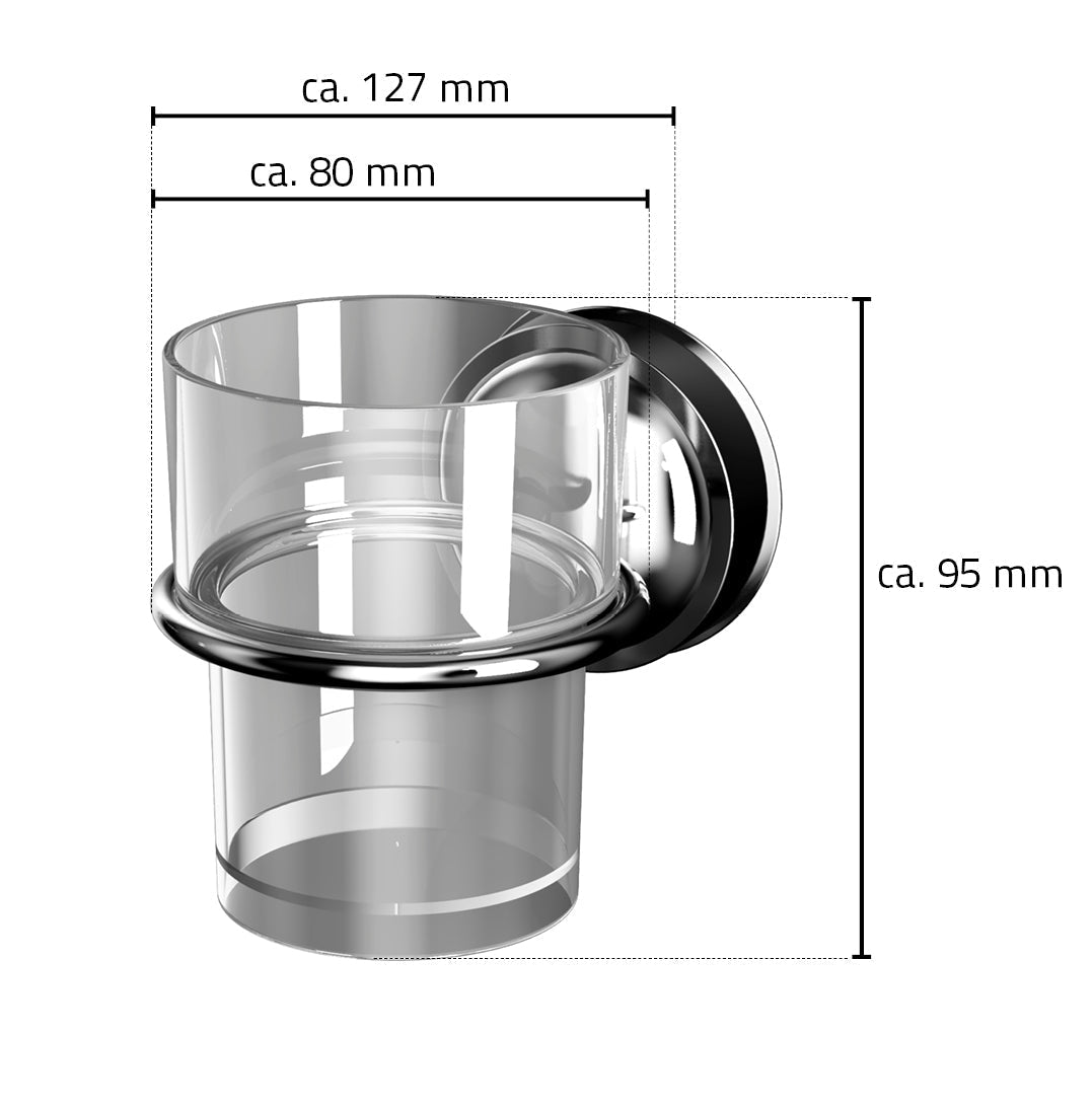 Z12030000 Beker  80 X 95 X 127 Mm, Rvs/Kunststof