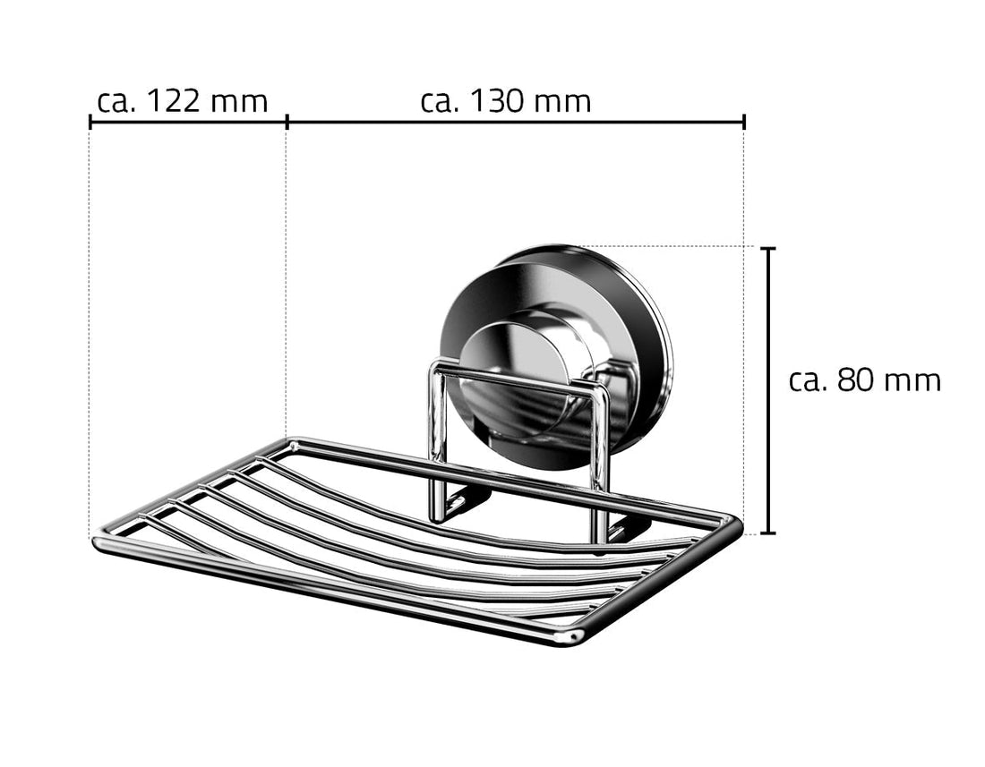 Z12040100 Zeepschaal 130 X 80 X 122 Mm, Rvs/Kunststof