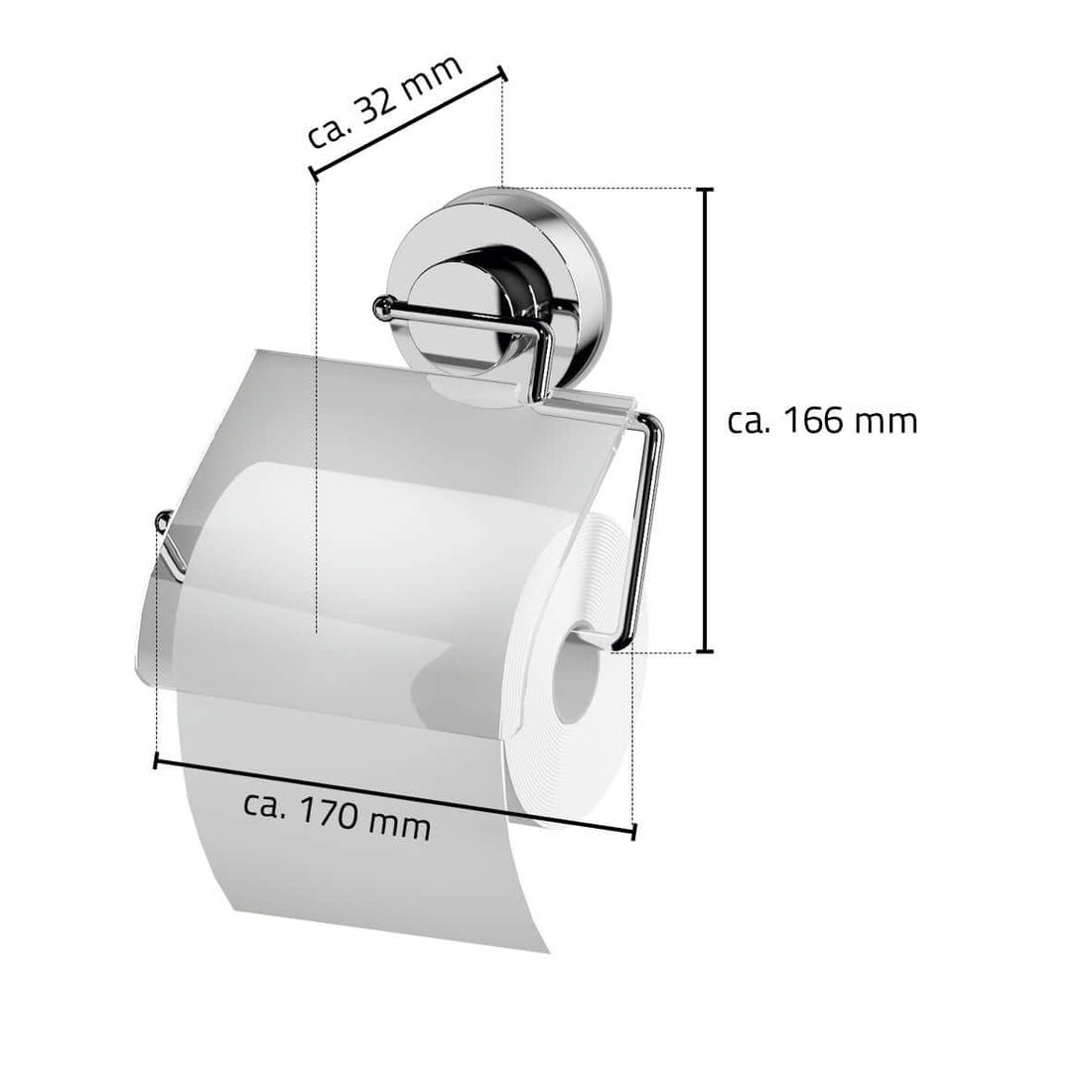 Z12100000 Toiletrolhouder 165 X 165 X 34 Mm, Rvs/Kunststof