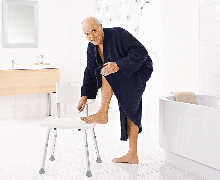 Sam Verstelbare Badkamerstoel Wiesbaden Wit