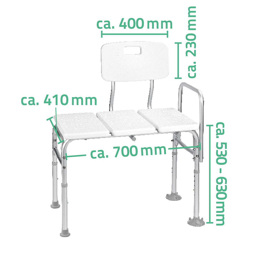 Wiesbaden Ridder Sam Witte verstelbare badtransferbank