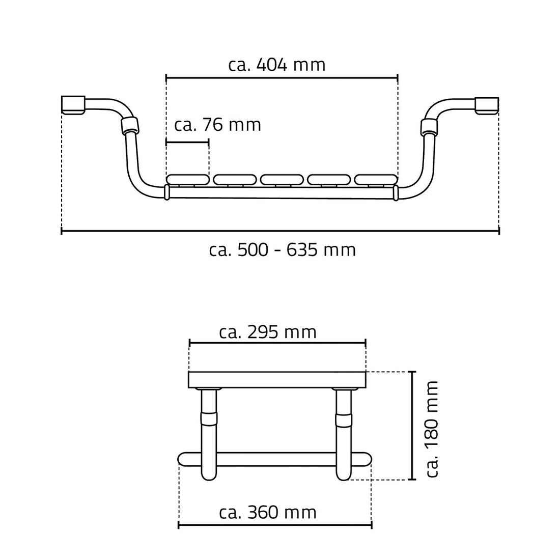 Ridder Pro Verstelbaar Badzitje Wiesbaden in het wit