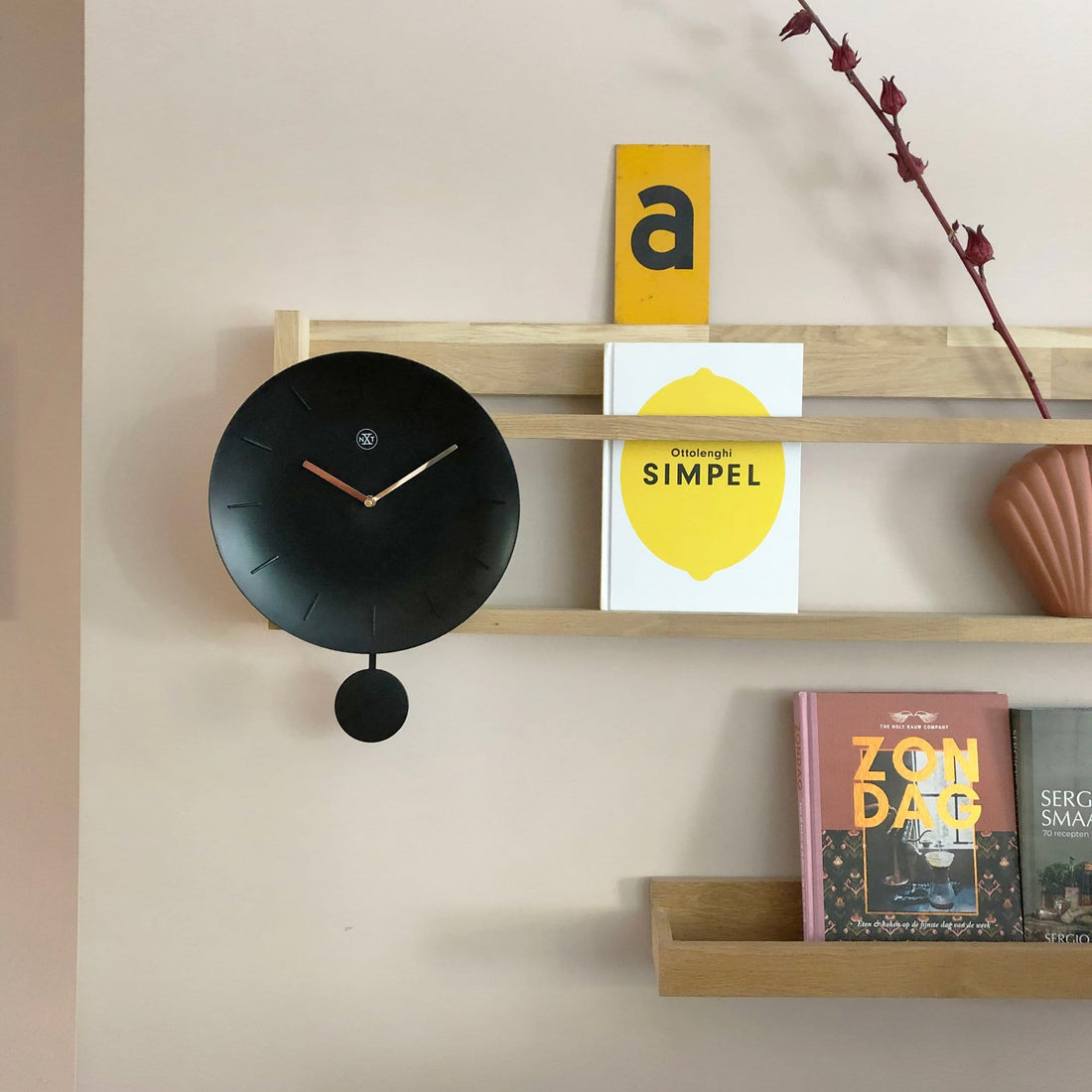 Wall clock -  30 cm - Plastic - 'Bowl' - Goat Corp